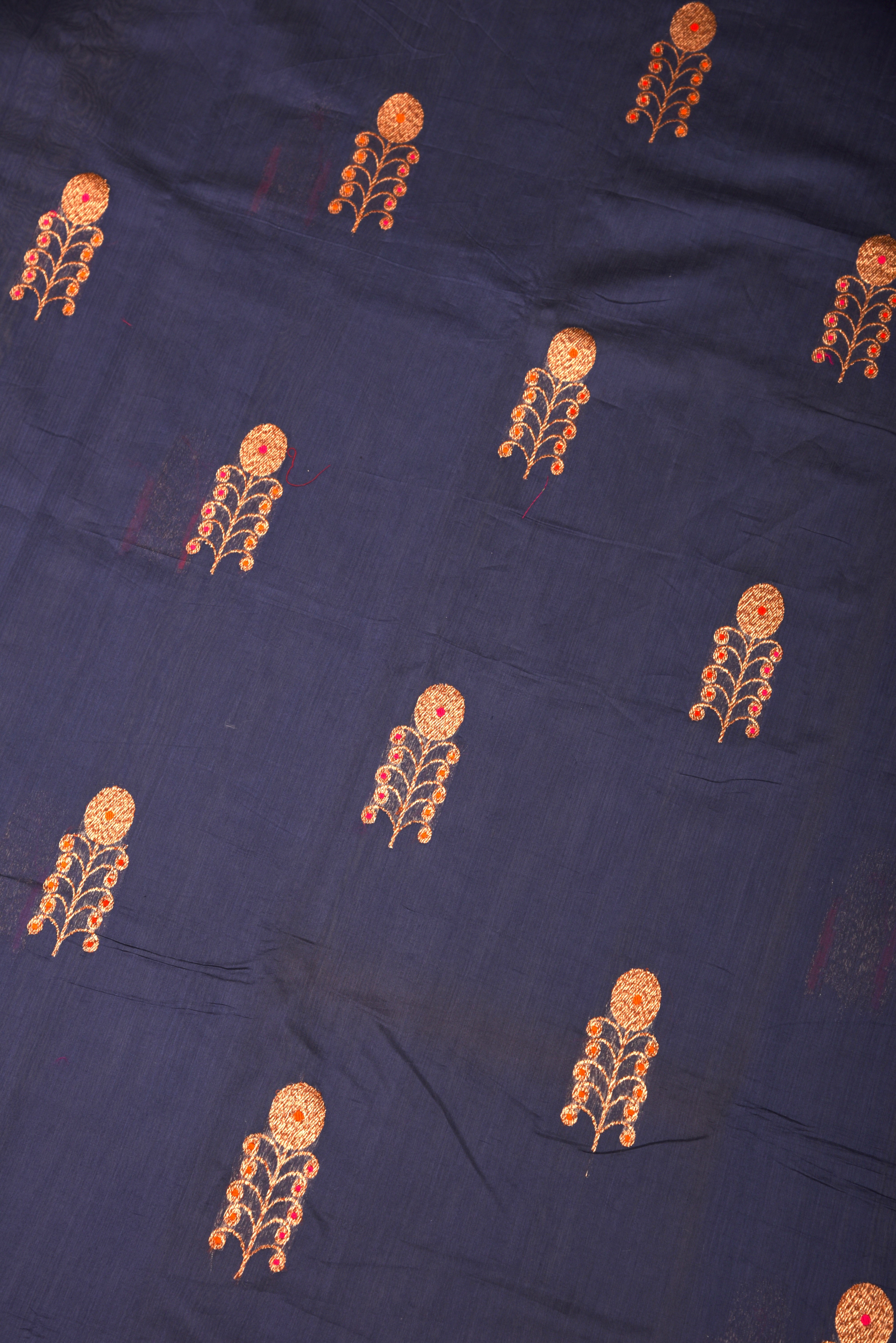 Chanderi Cotton Silk Saree with weaving