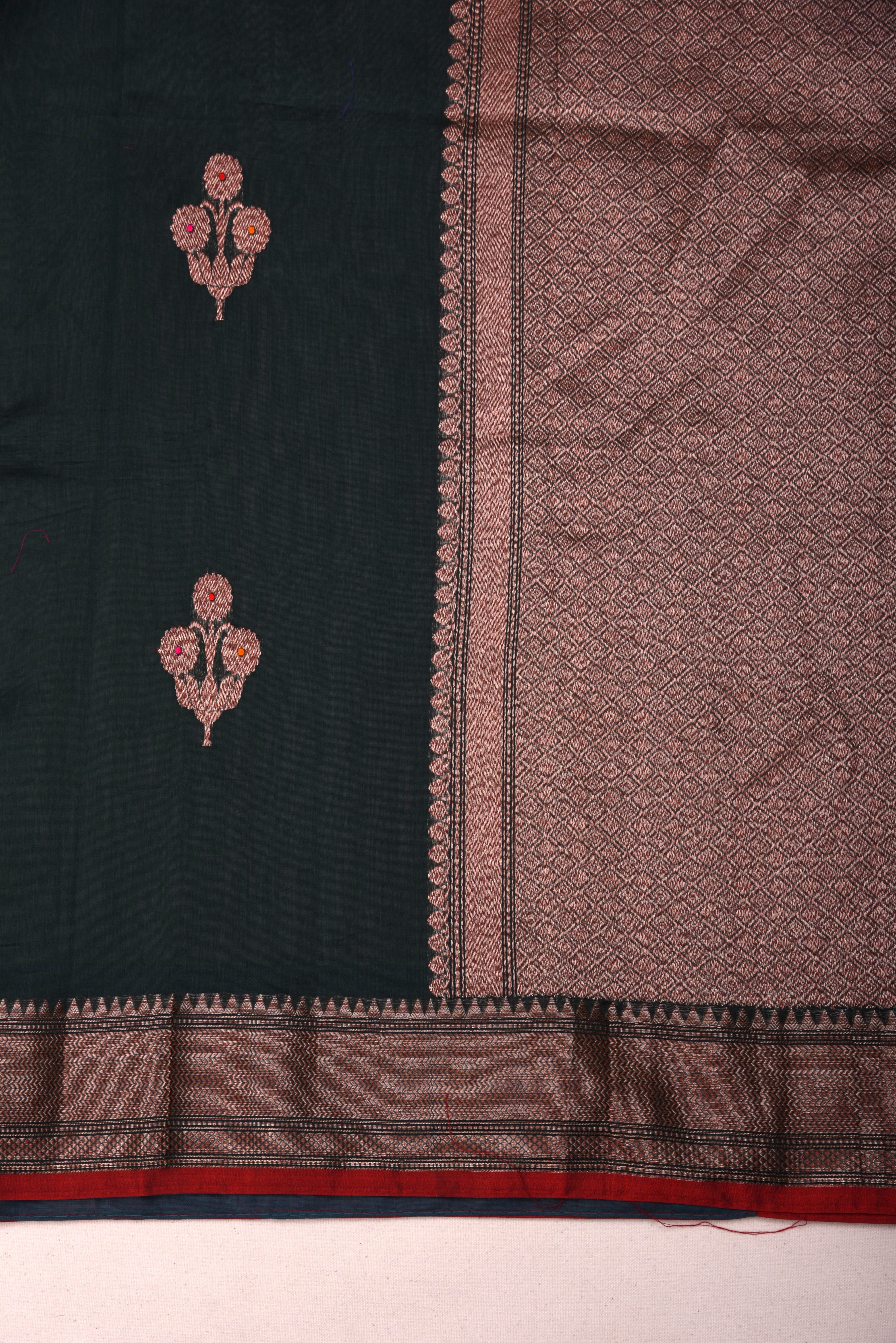 Chanderi Cotton Silk Saree with weaving