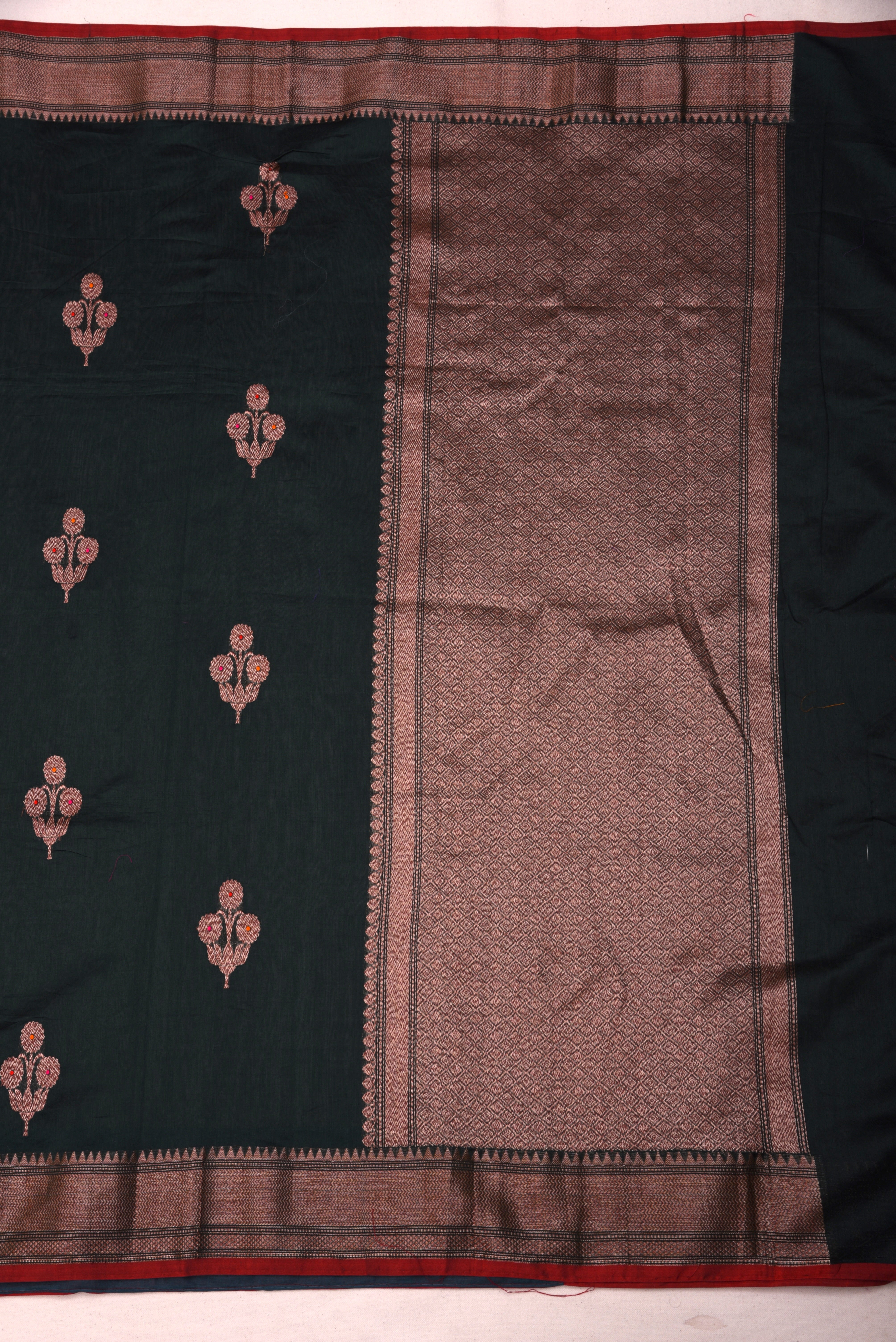 Chanderi Cotton Silk Saree with weaving
