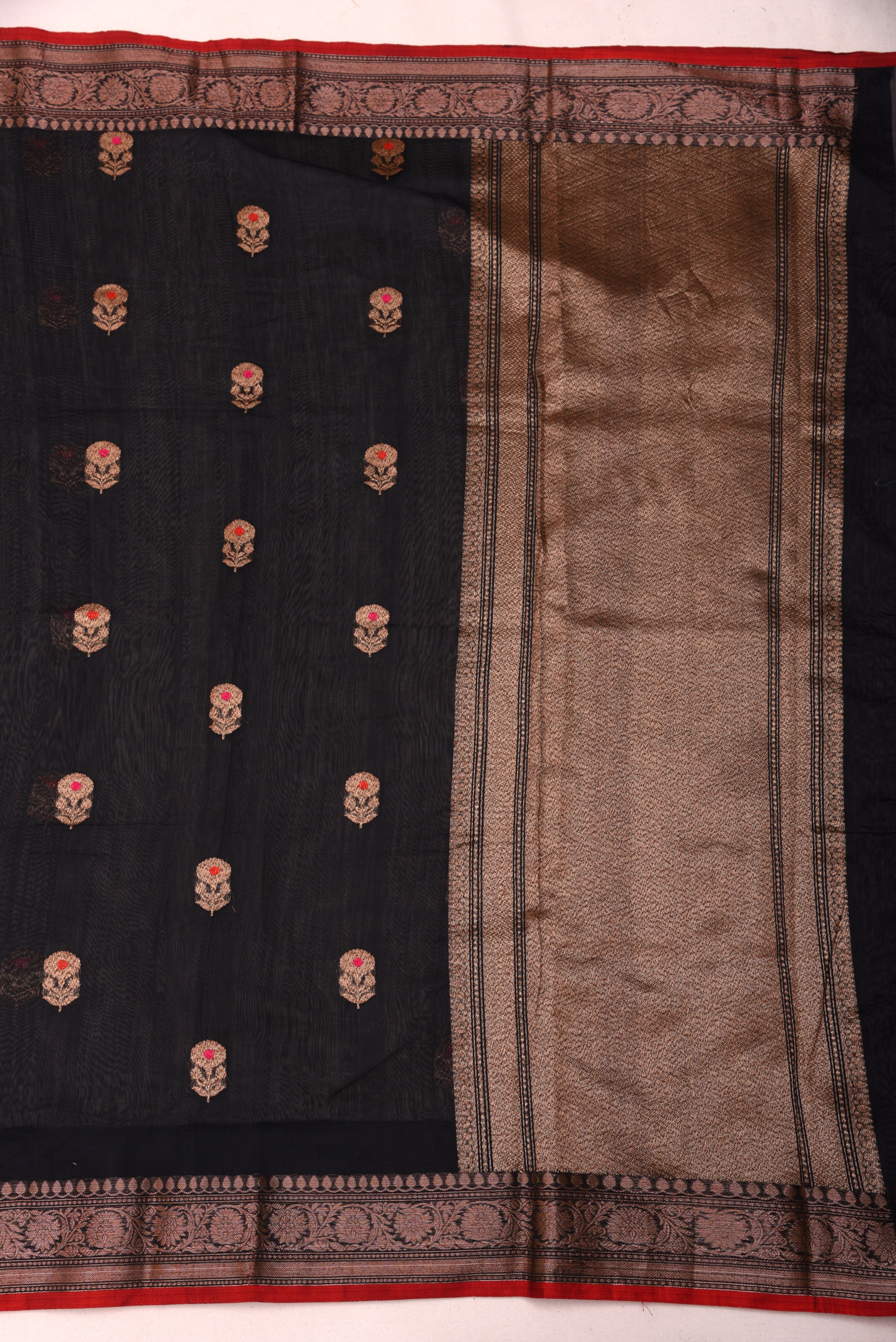 Chanderi Cotton Silk Saree with weaving