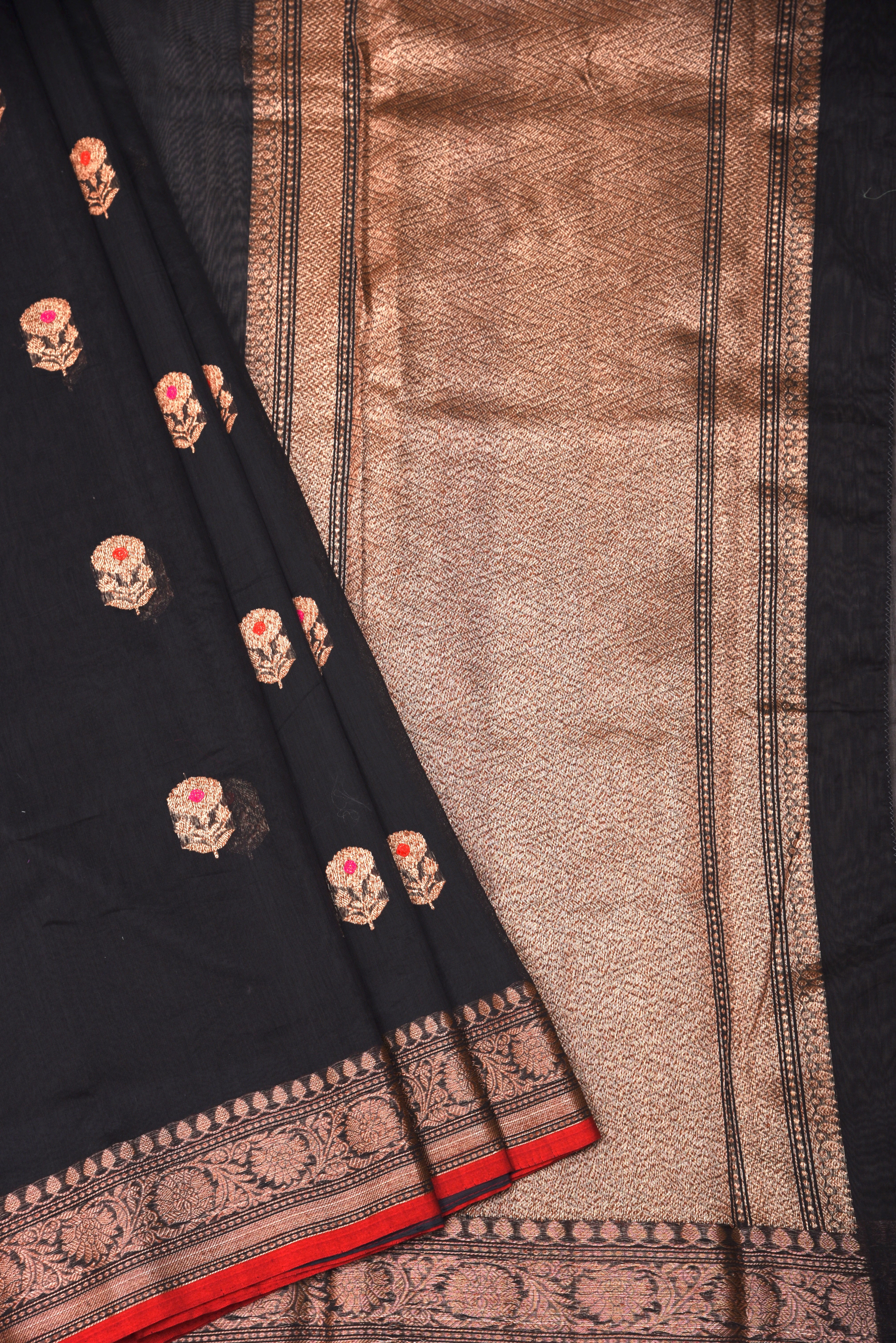 Chanderi Cotton Silk Saree with weaving