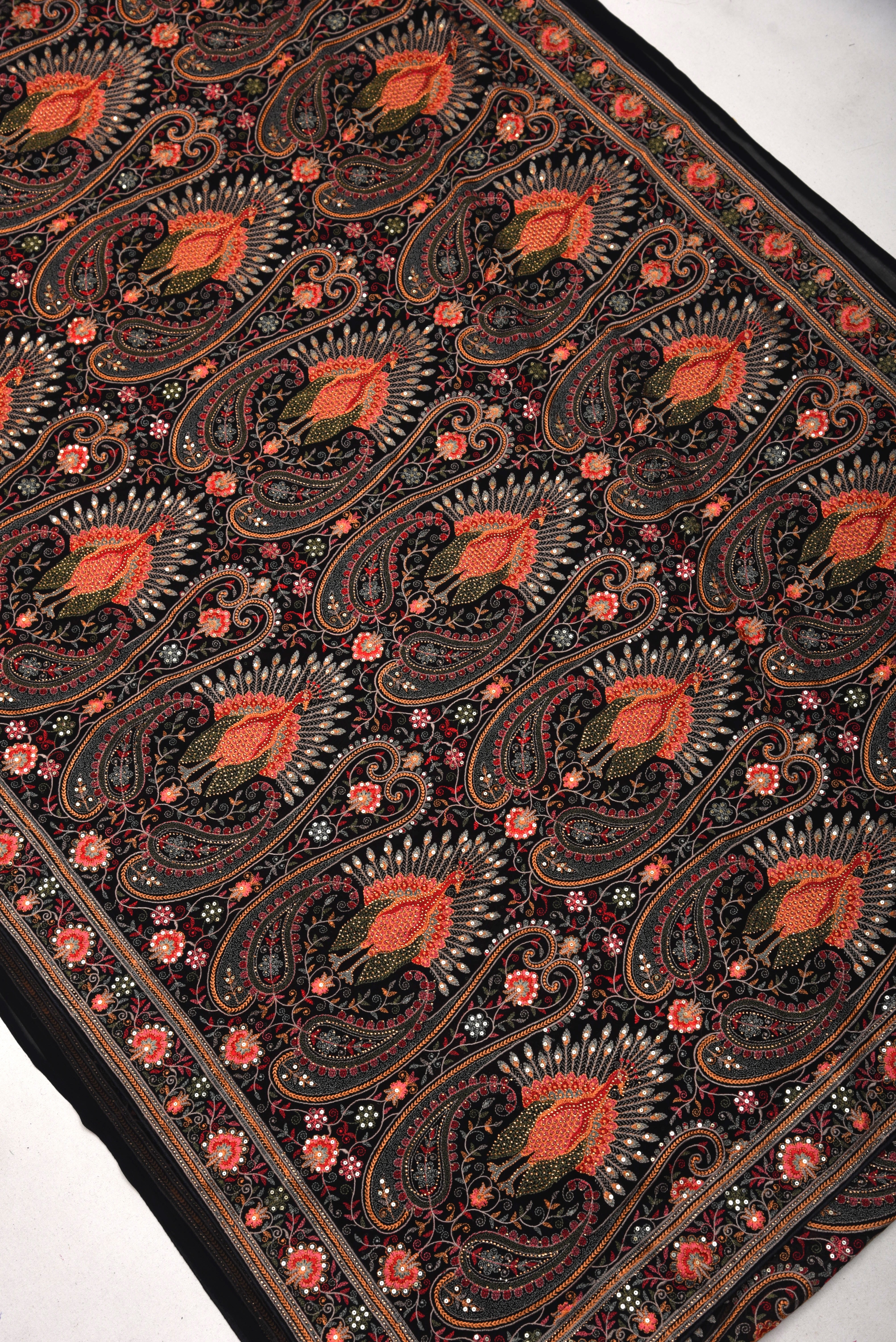 Kashmiri Inpired Georgette Embroidered Saree