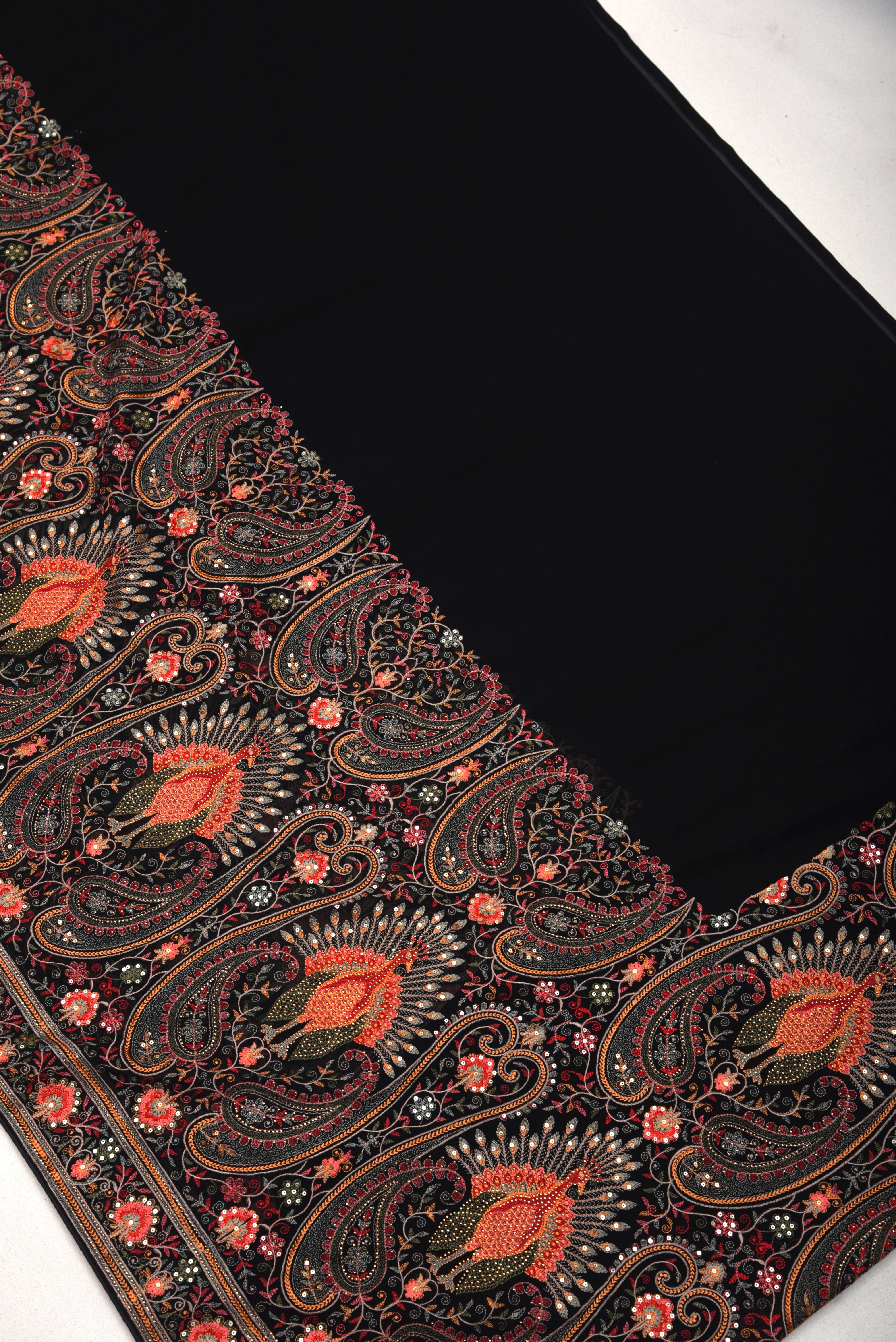 Kashmiri Inpired Georgette Embroidered Saree