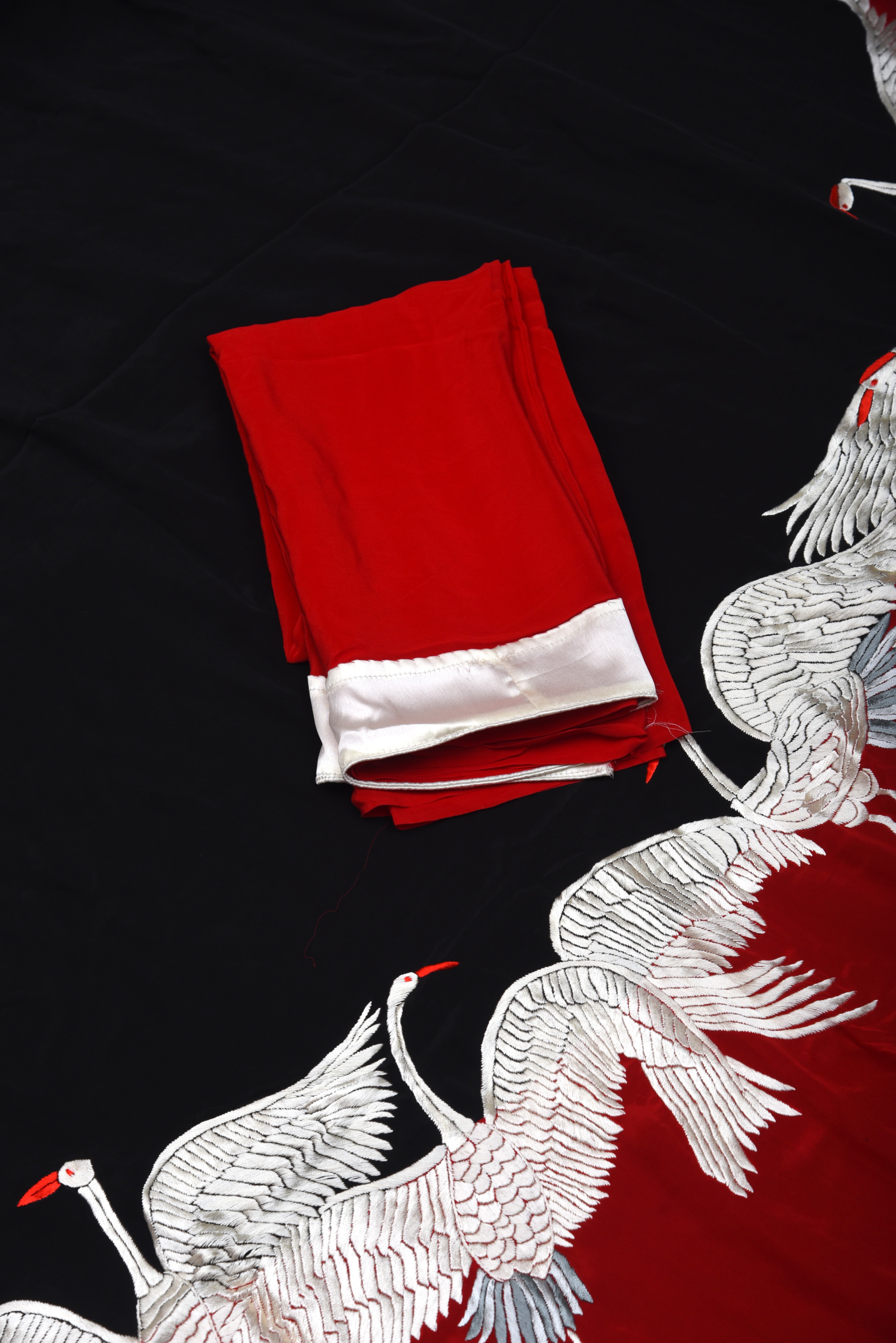 Parsi Gara hand embroidered crepe silk saree