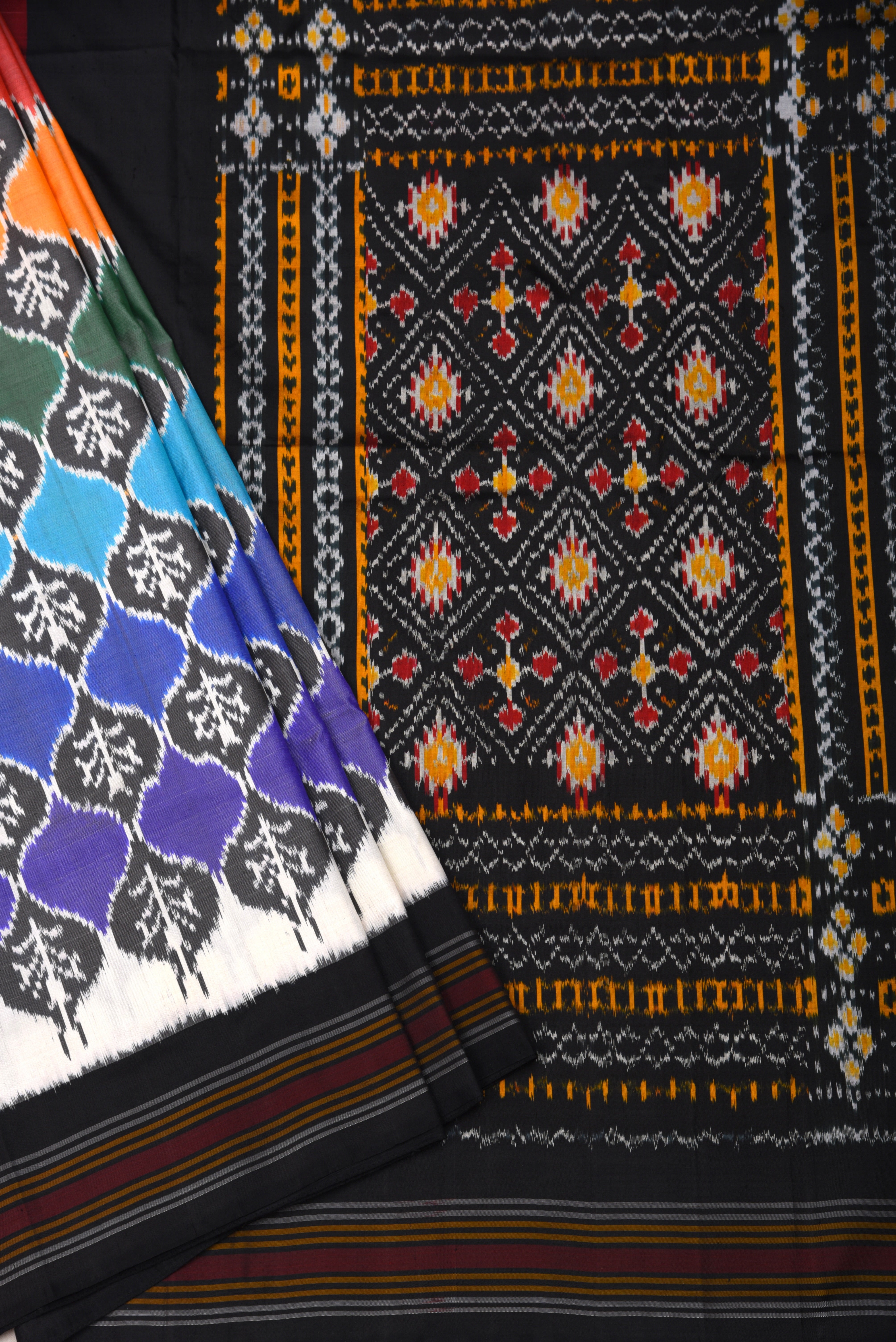 Pochumpalli Ikkat Pure Silk Handloom Saree