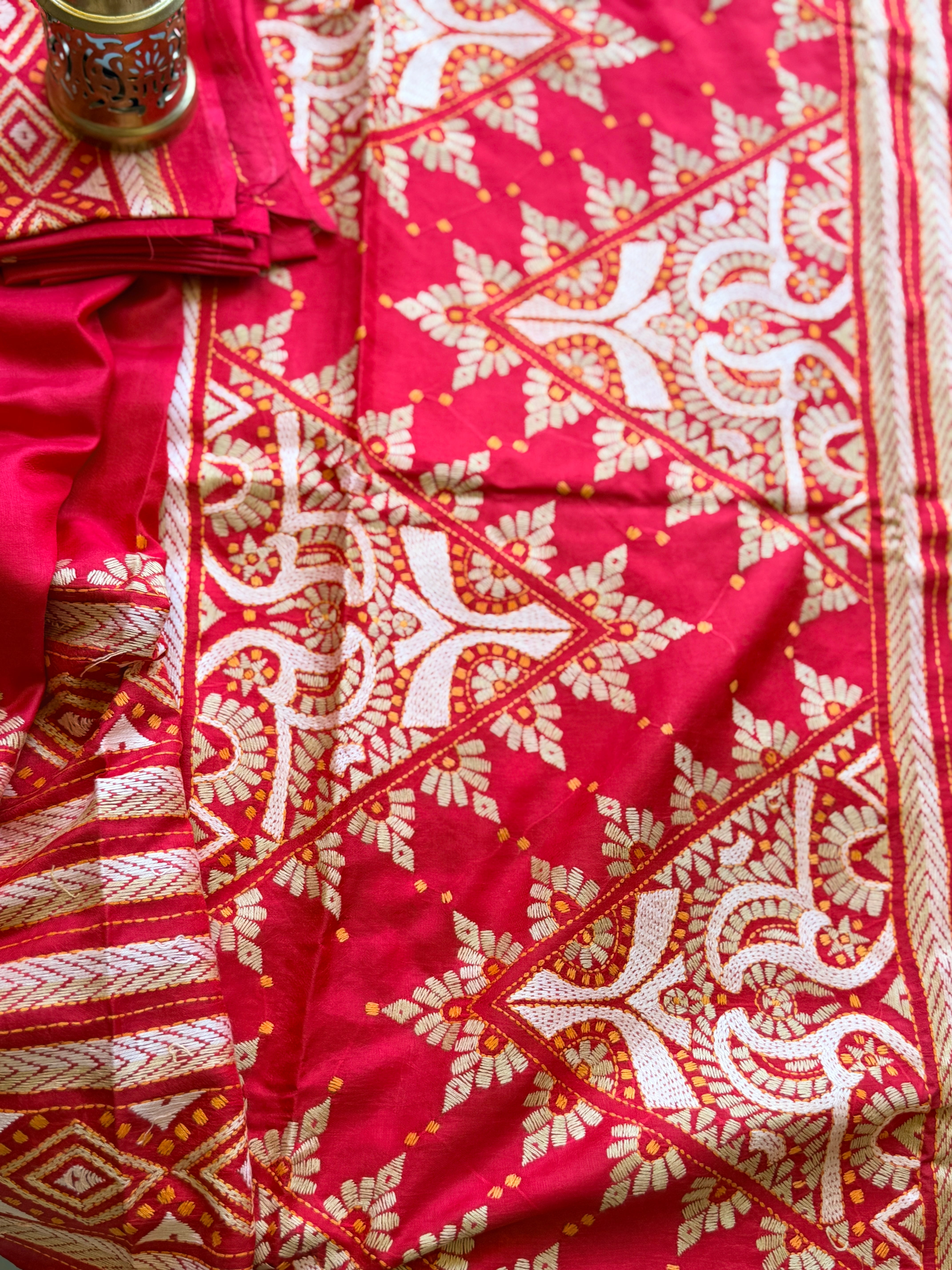 Kantha Stitch Saree