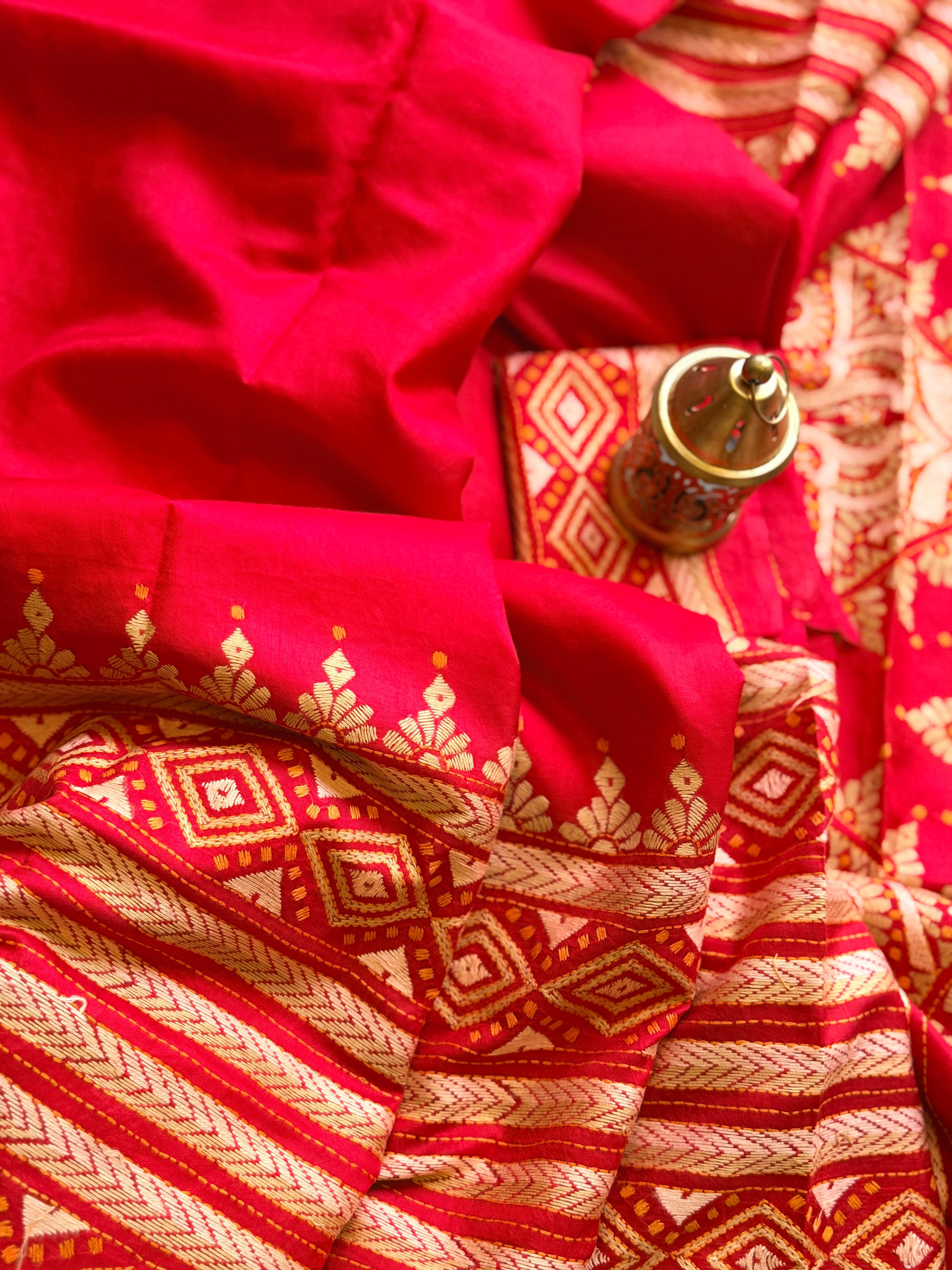Kantha Stitch Saree