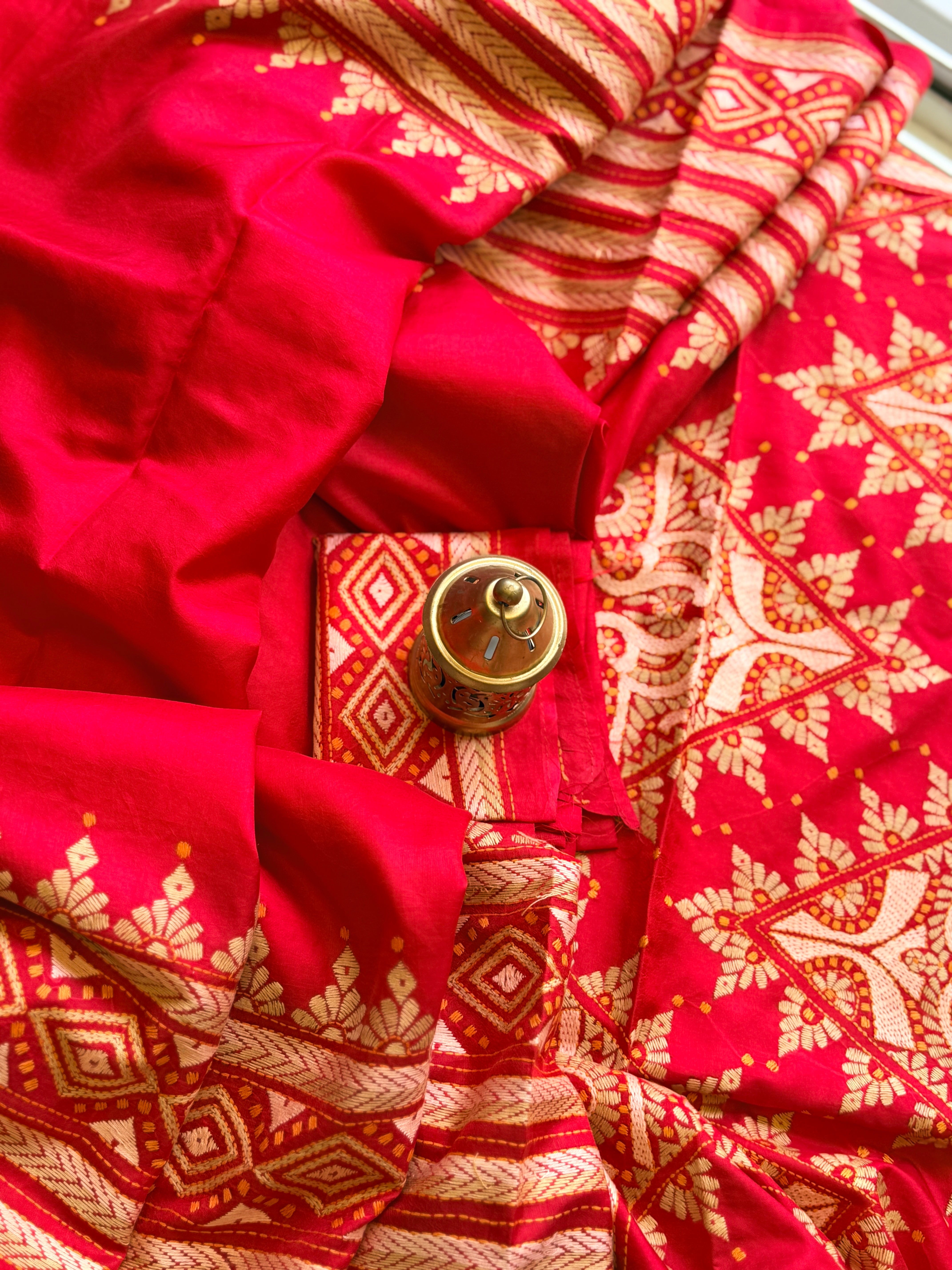 Kantha Stitch Saree