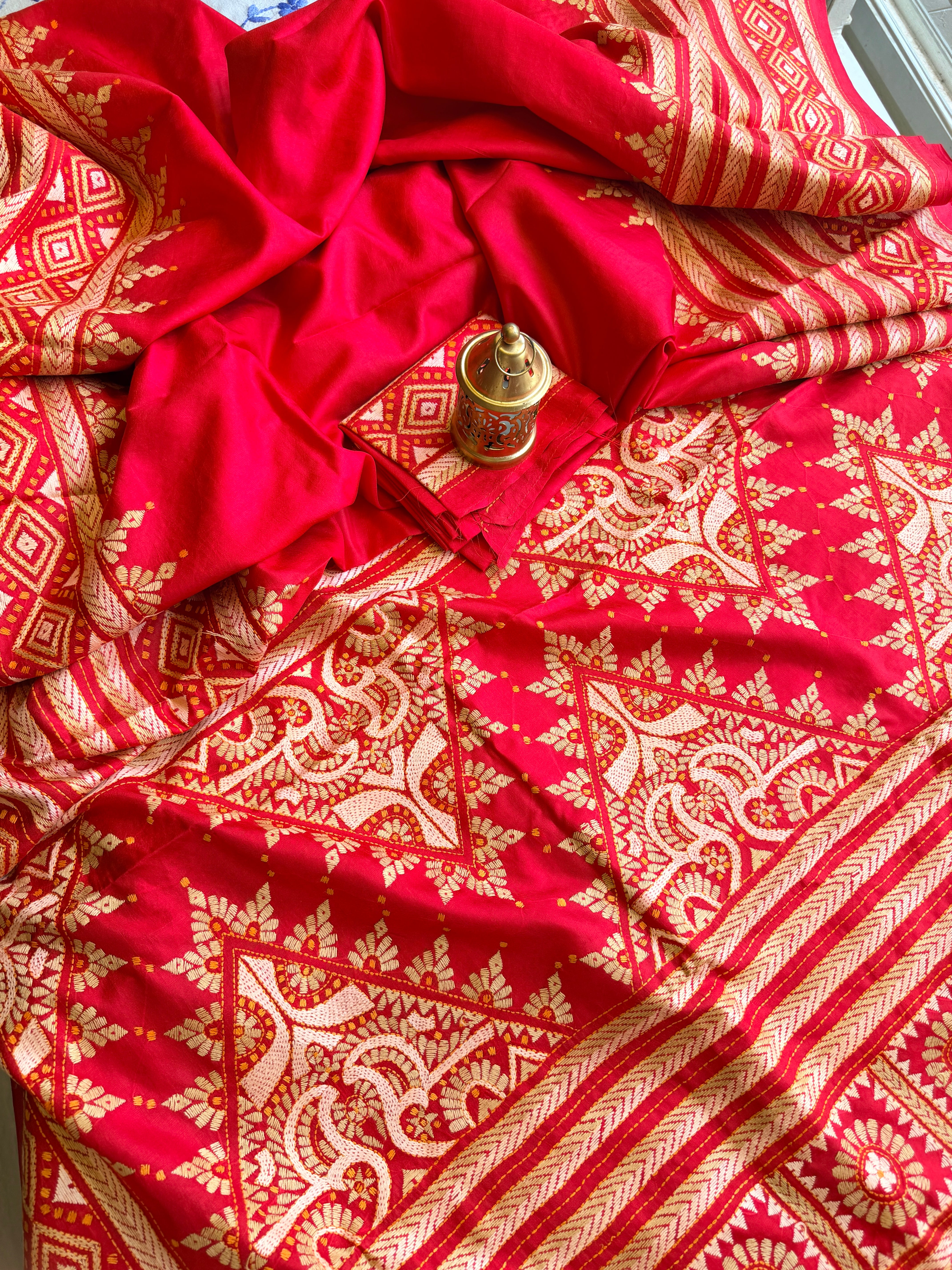 Kantha Stitch Saree