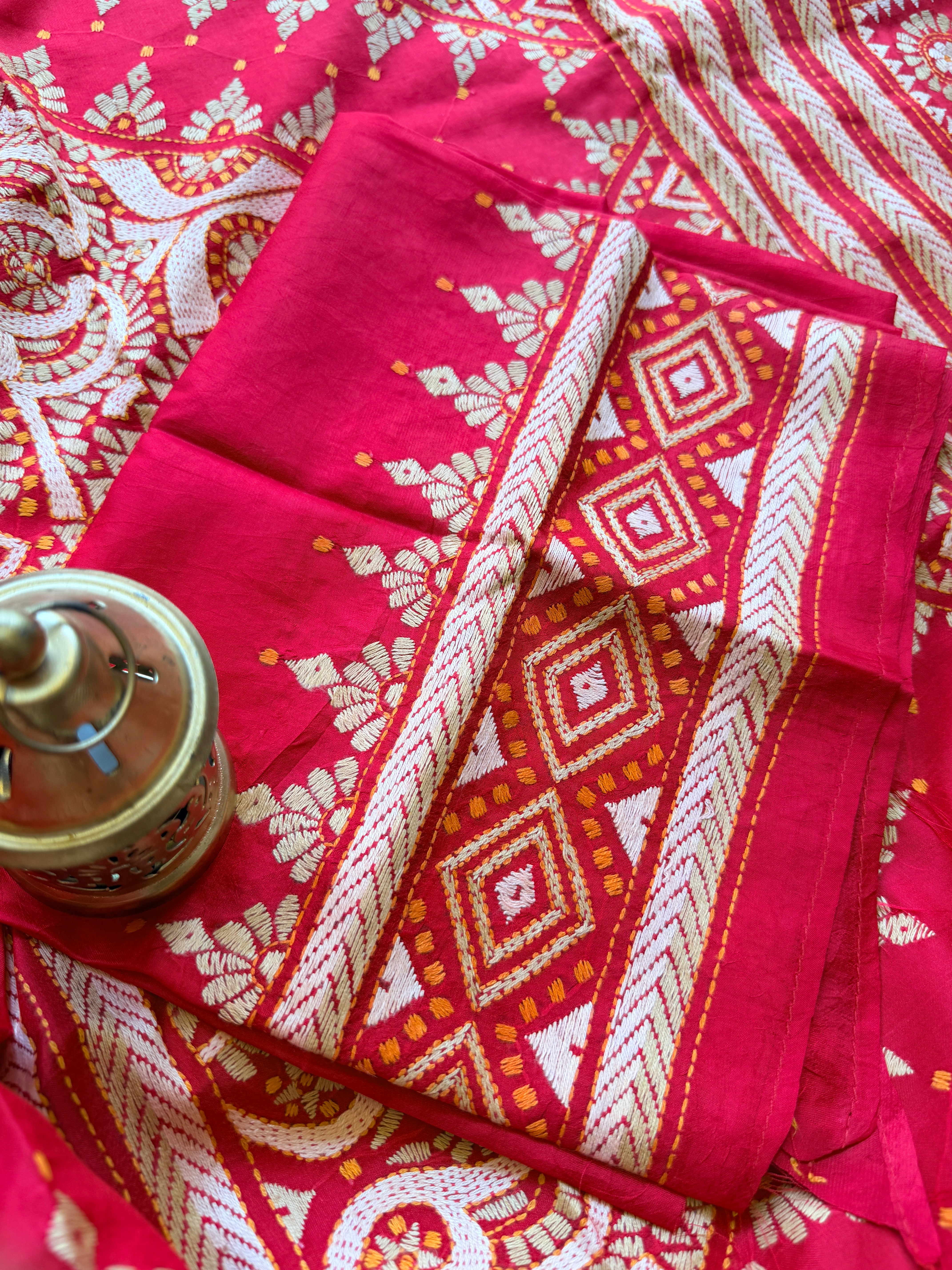 Kantha Stitch Saree