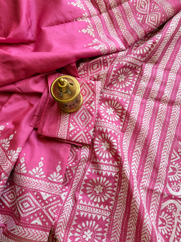 Kantha Stitch Saree