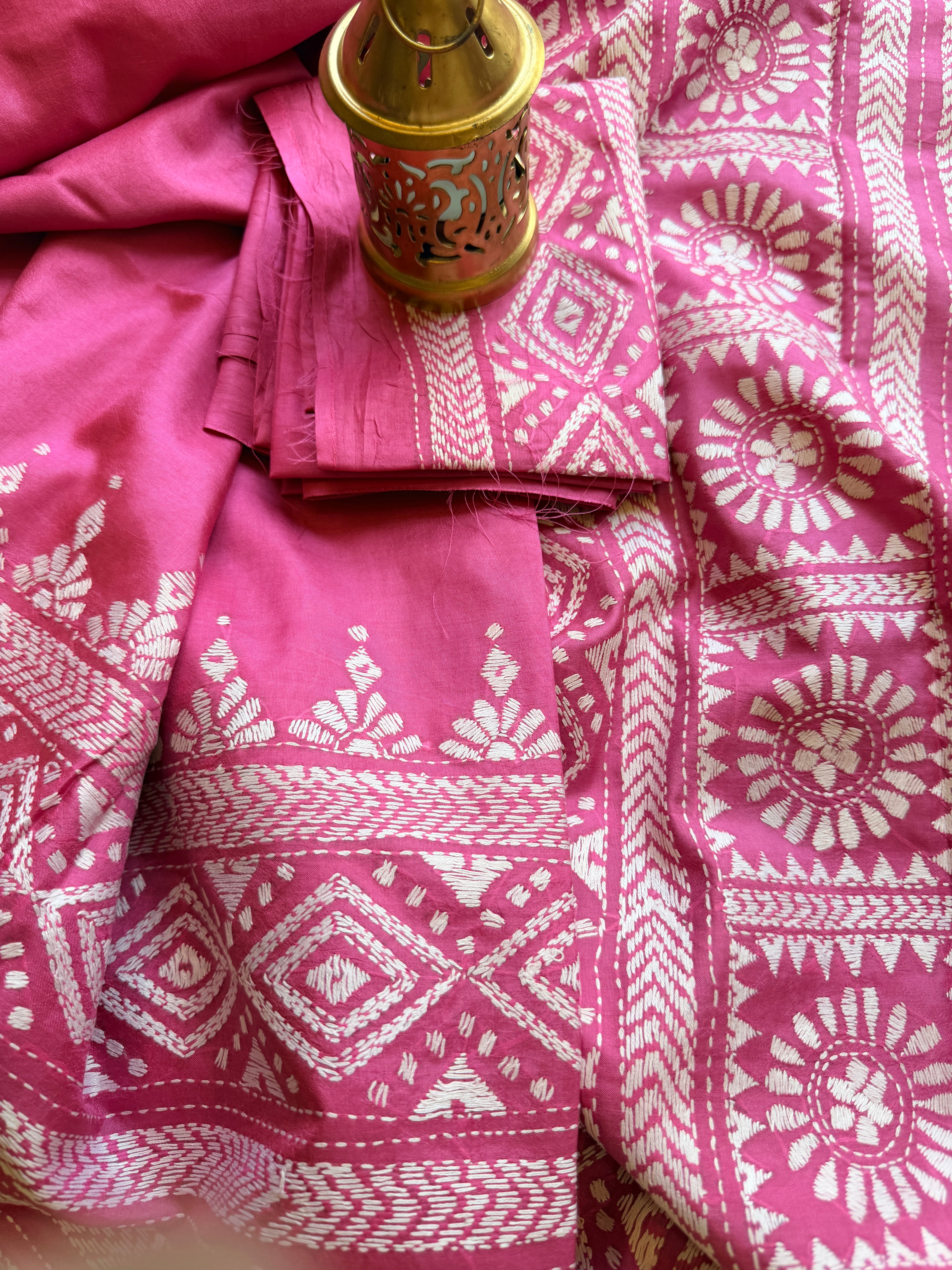 Kantha Stitch Saree