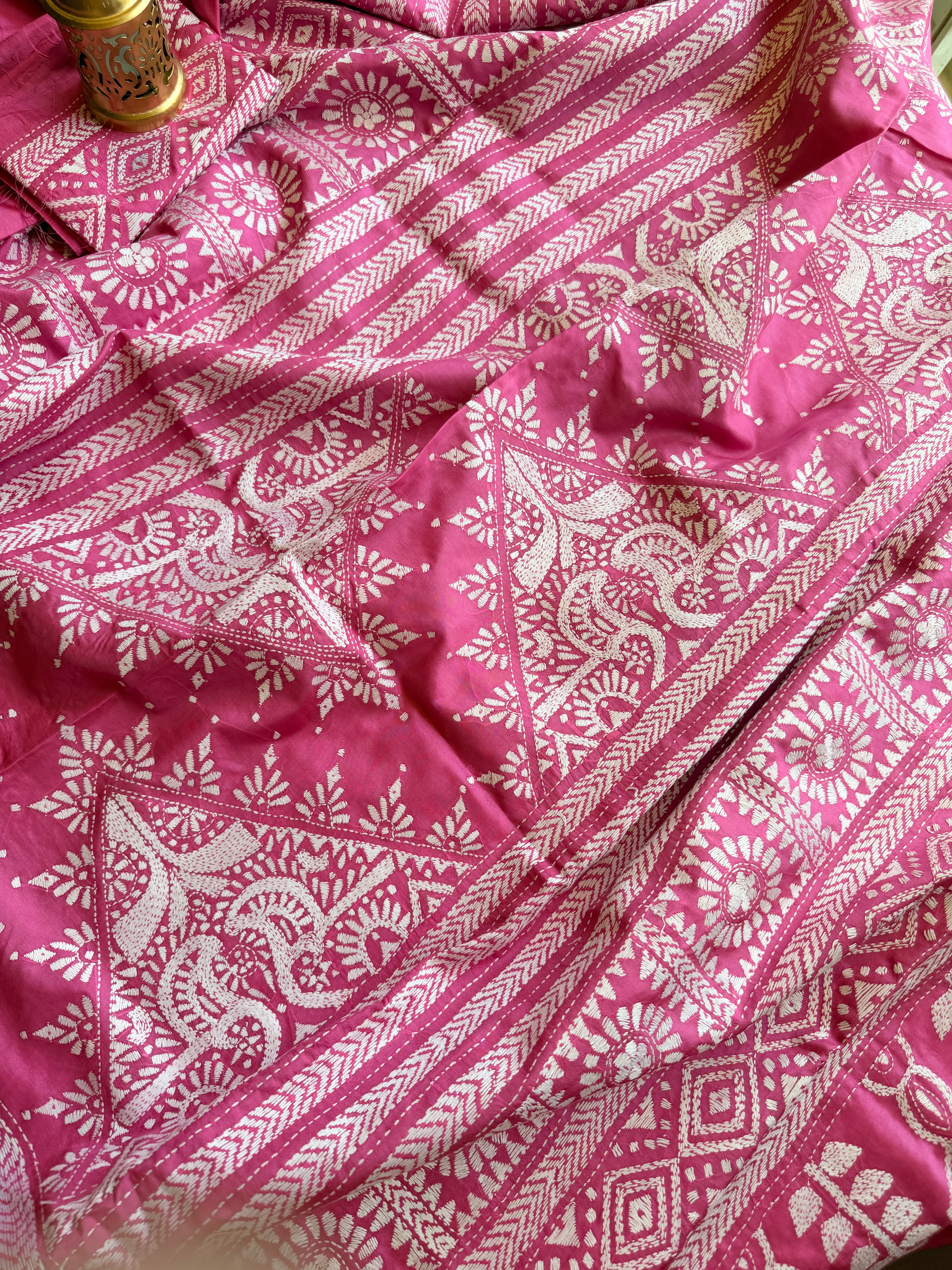 Kantha Stitch Saree