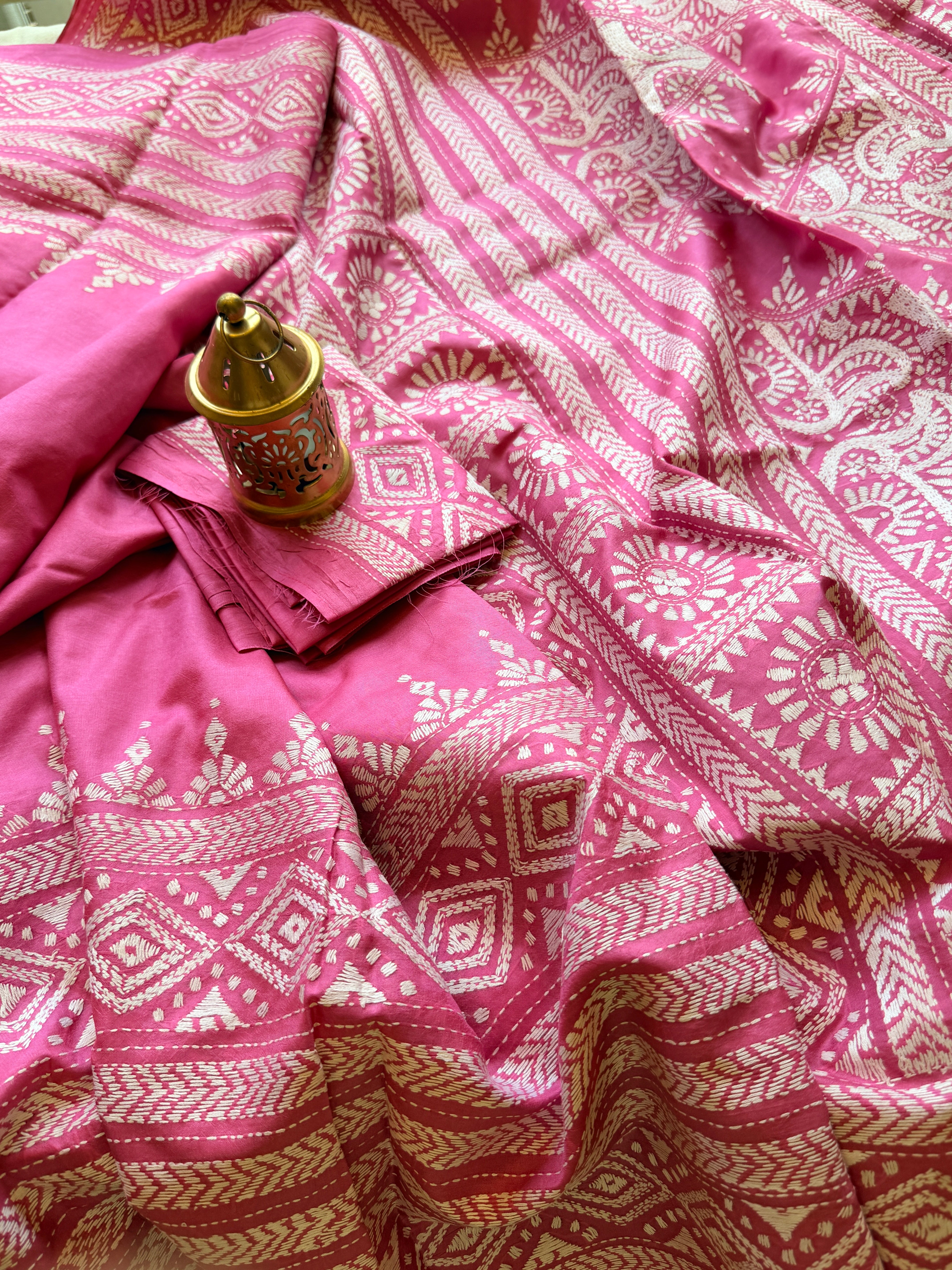 Kantha Stitch Saree
