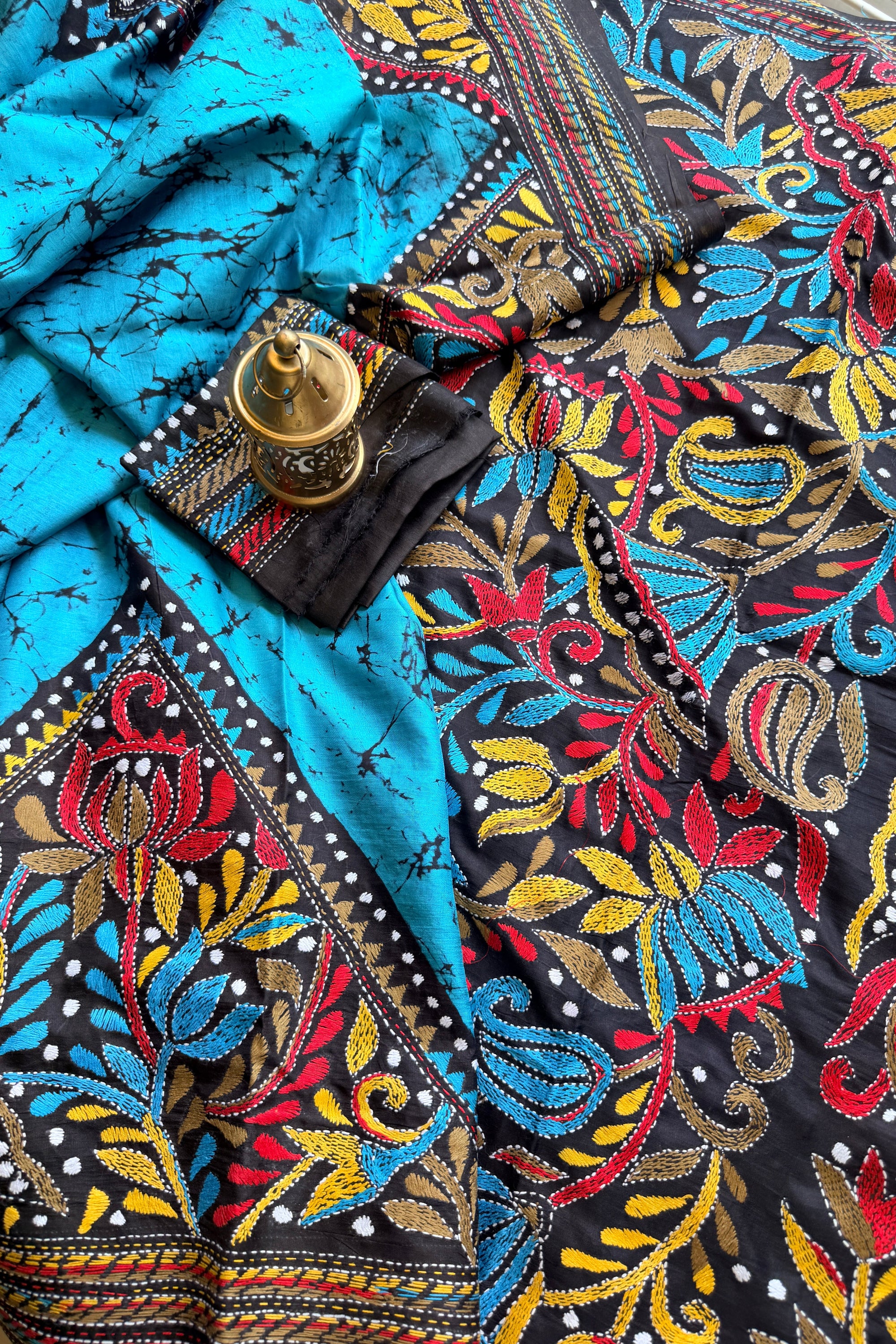 Kantha Stitch Saree