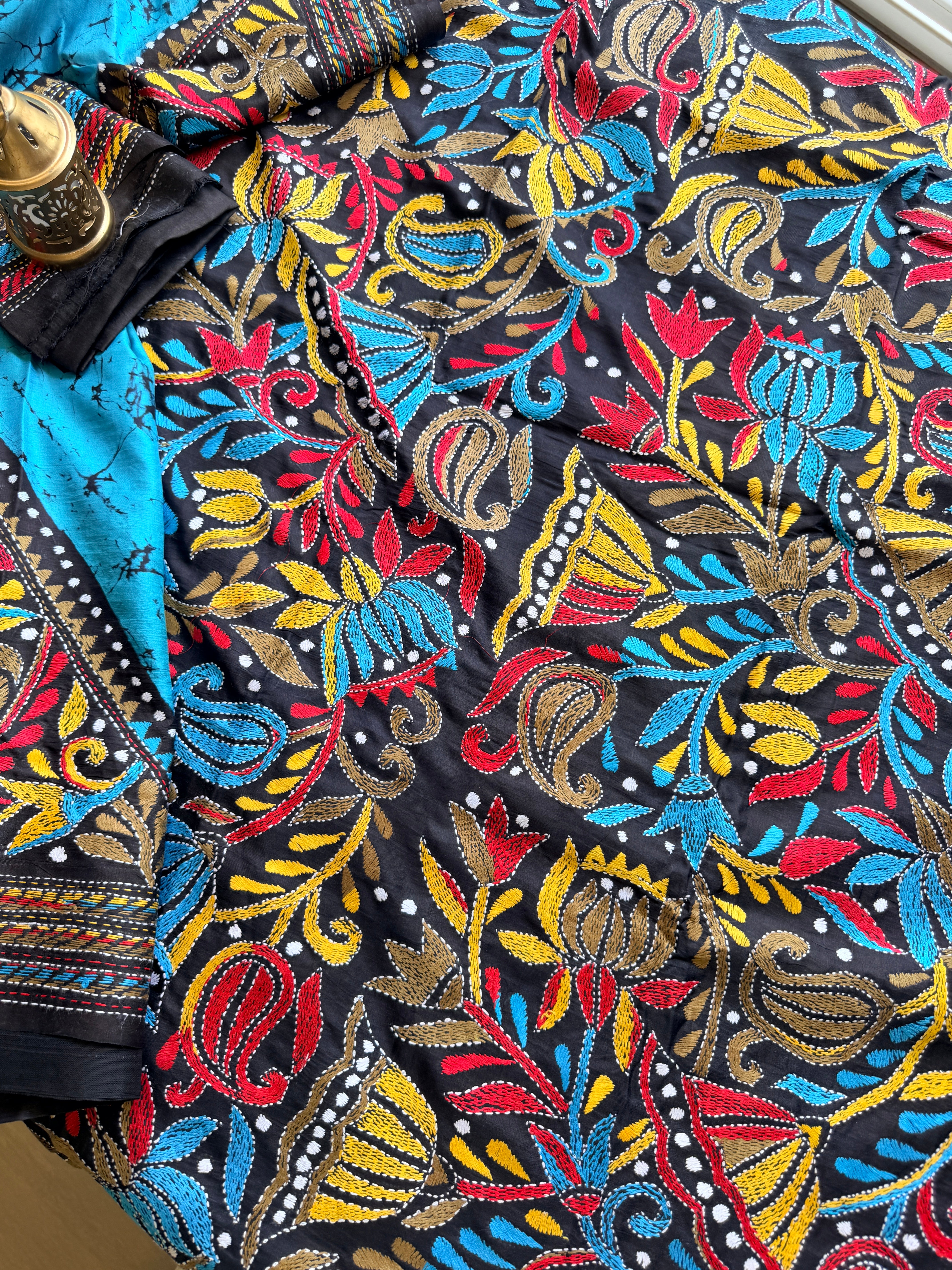 Kantha Stitch Saree