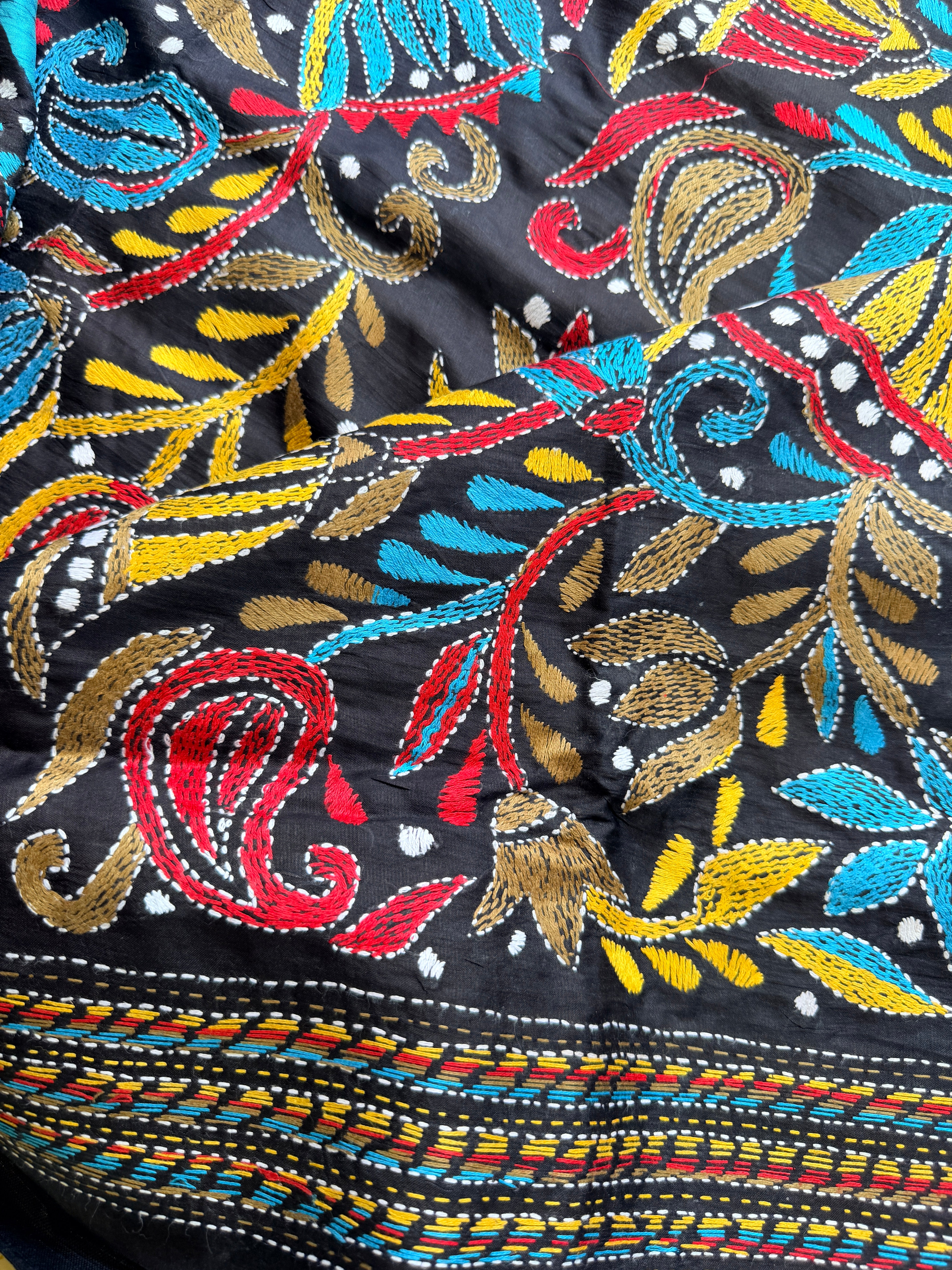 Kantha Stitch Saree
