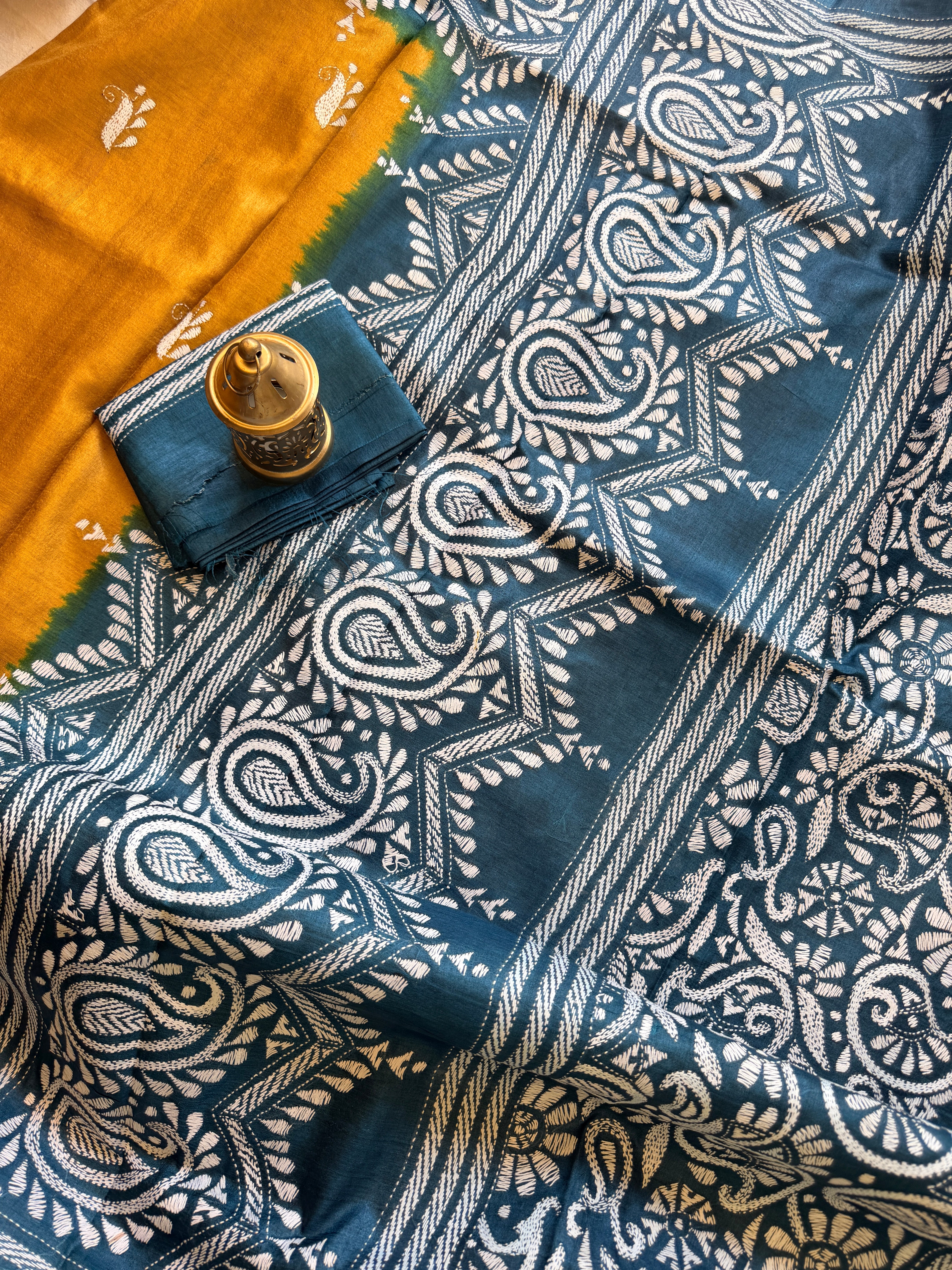 Kantha Stitch Saree
