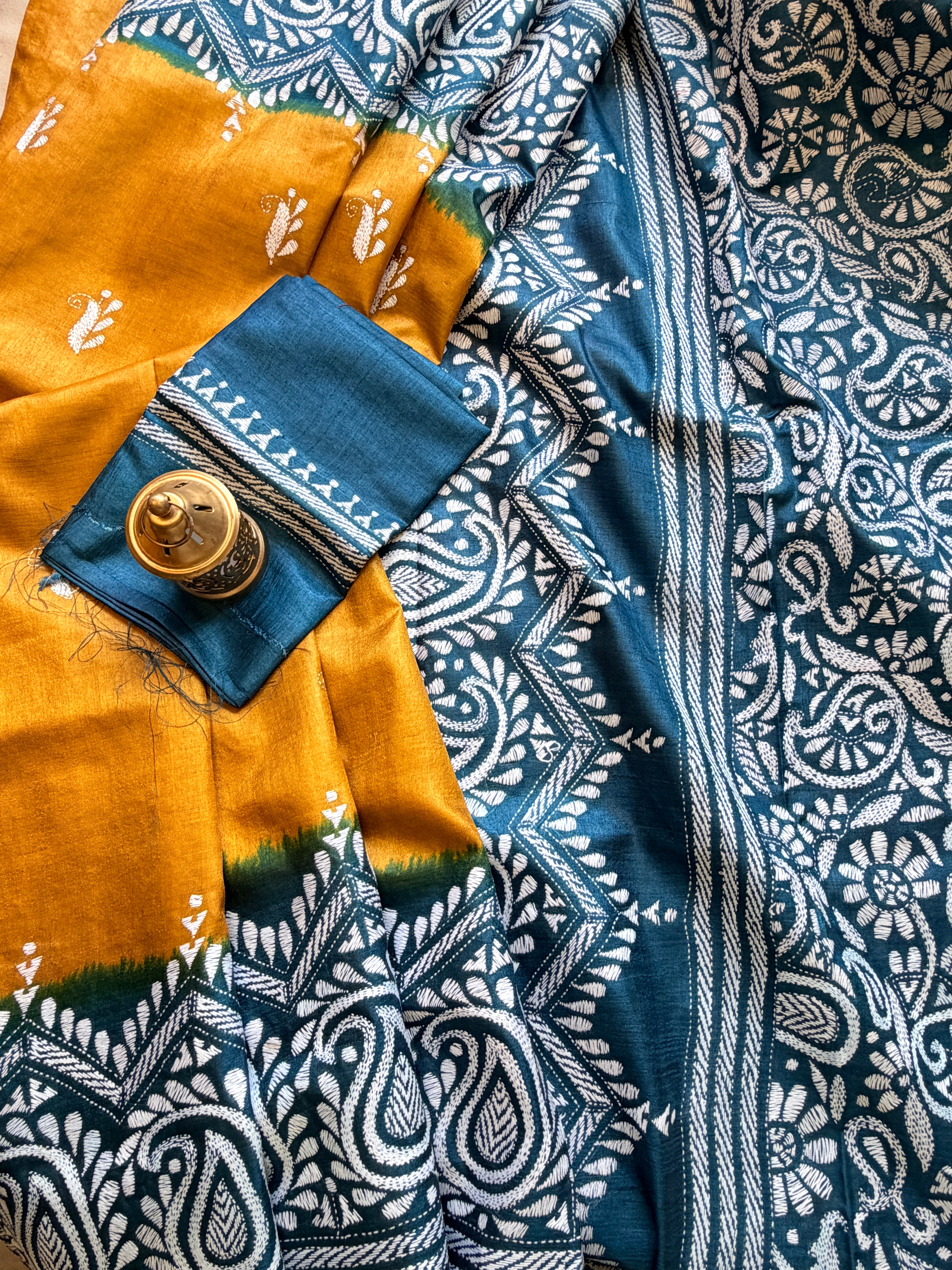 Kantha Stitch Saree