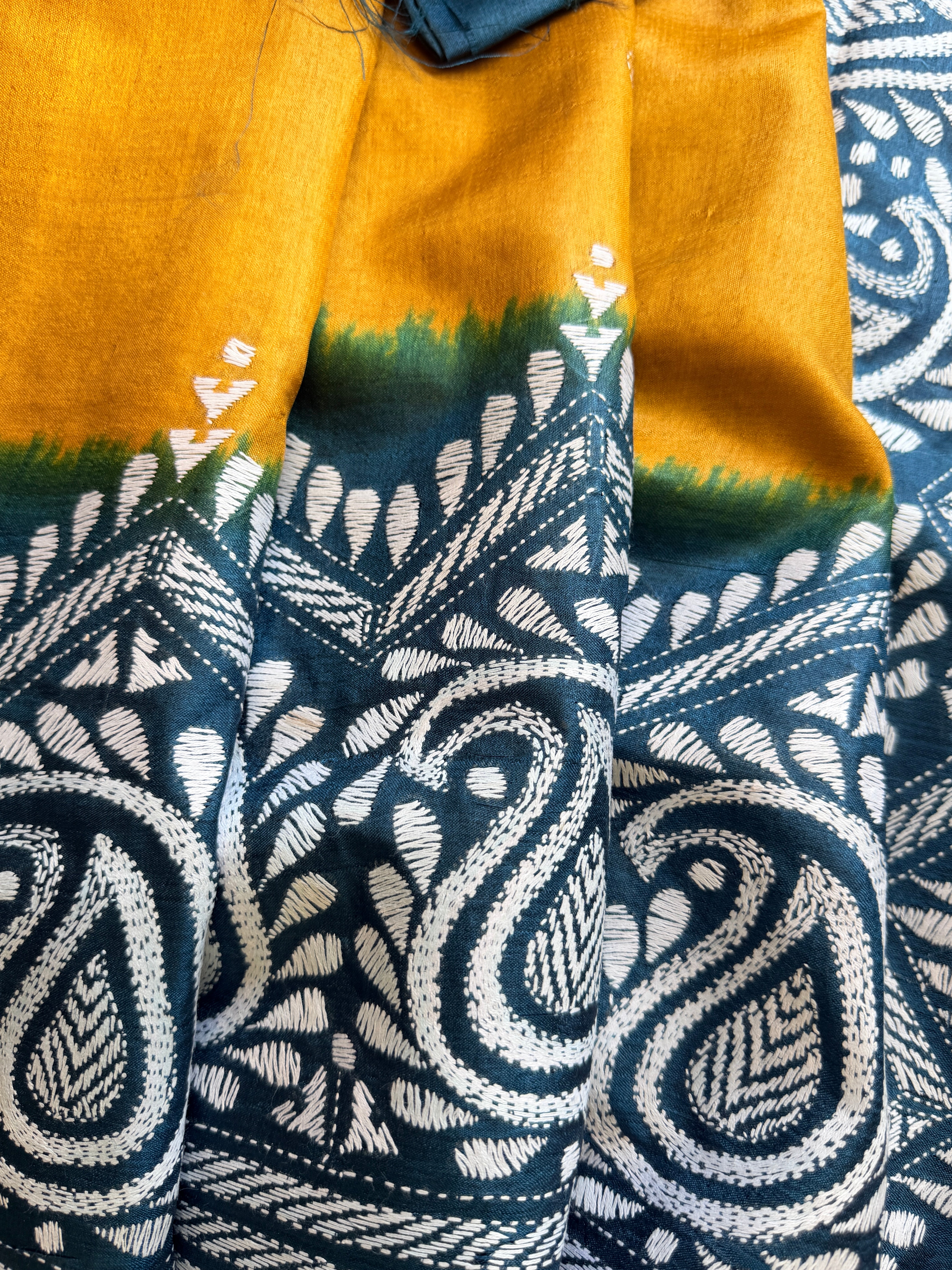Kantha Stitch Saree