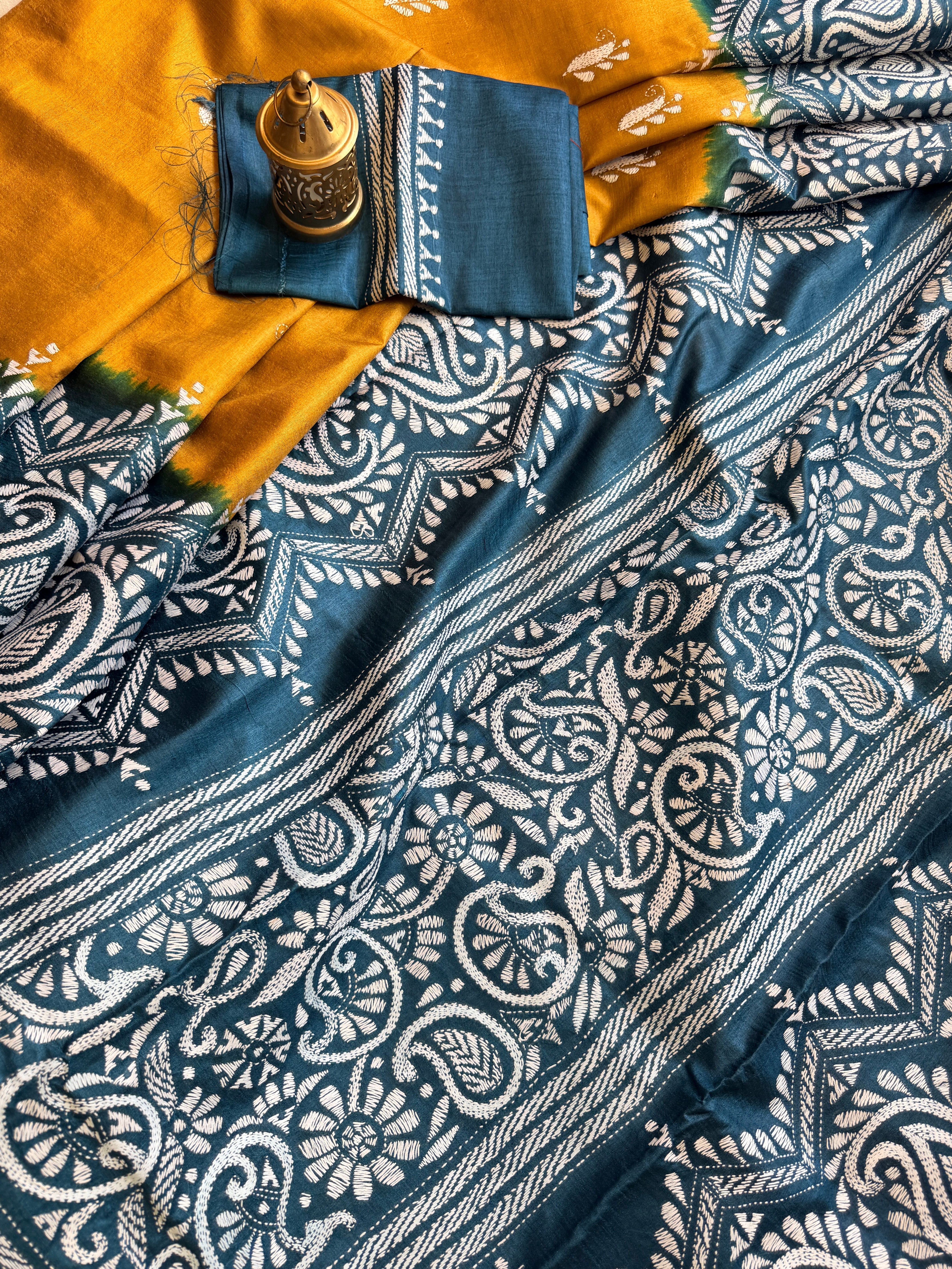Kantha Stitch Saree