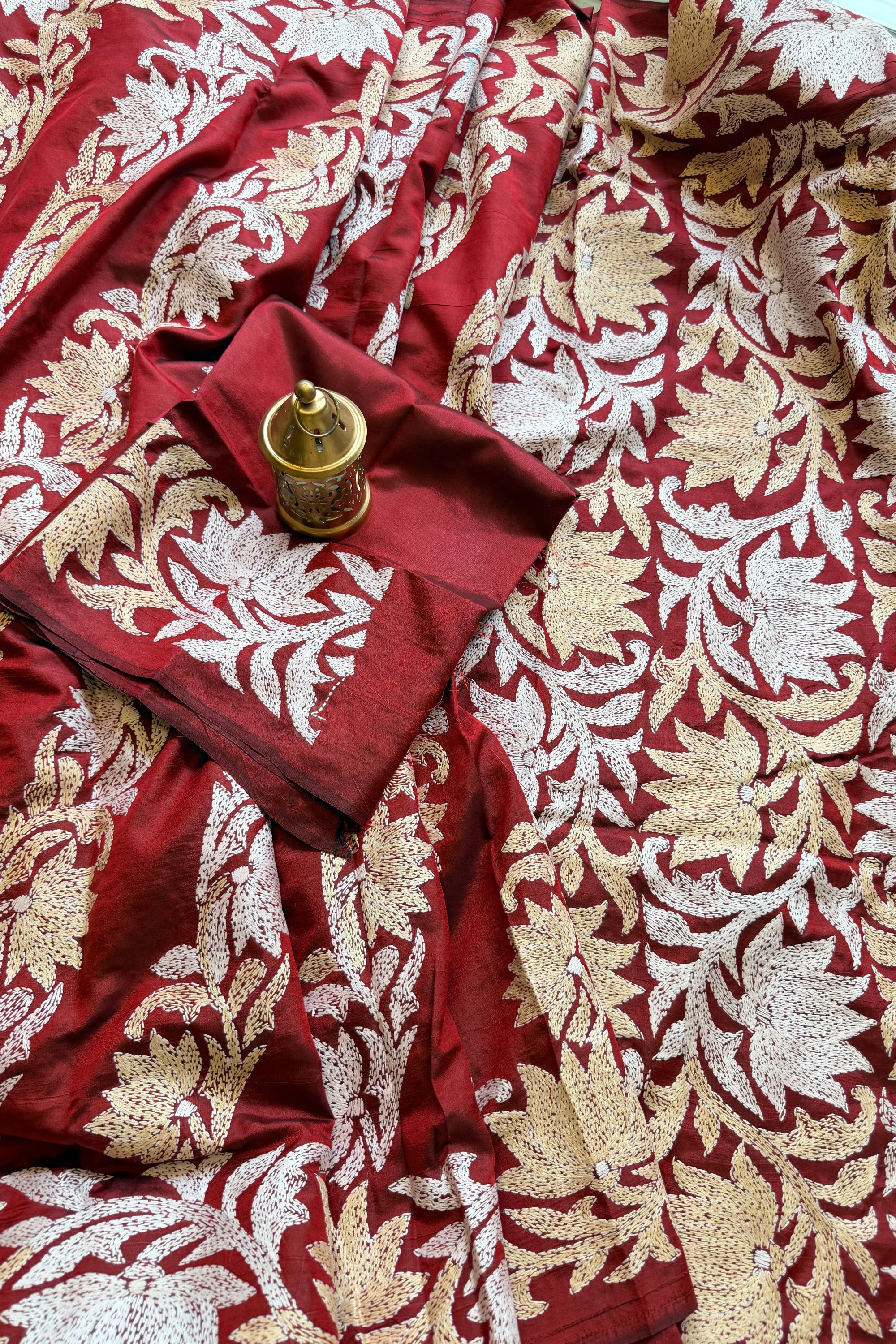 Kantha Stitch Saree