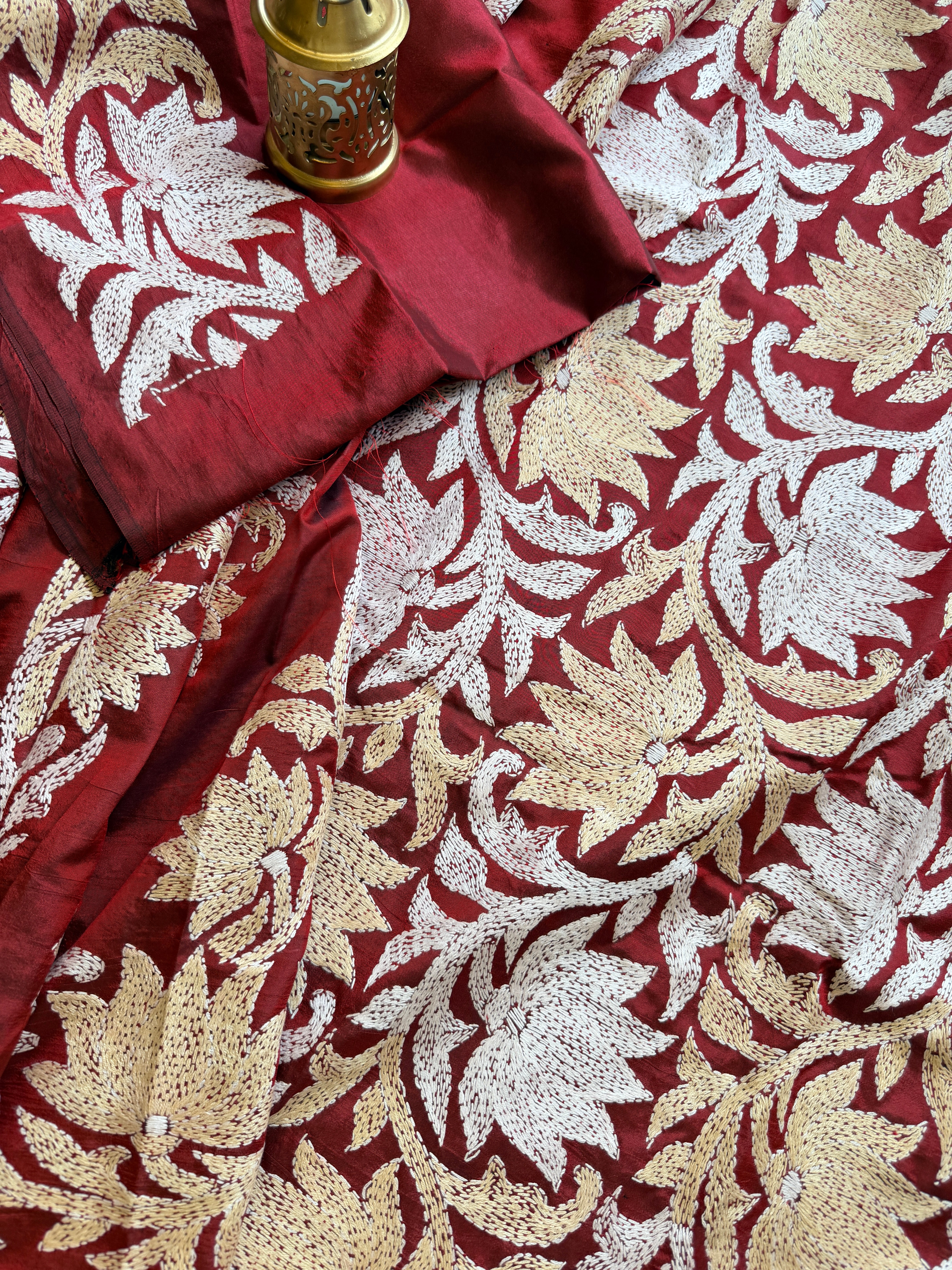 Kantha Stitch Saree