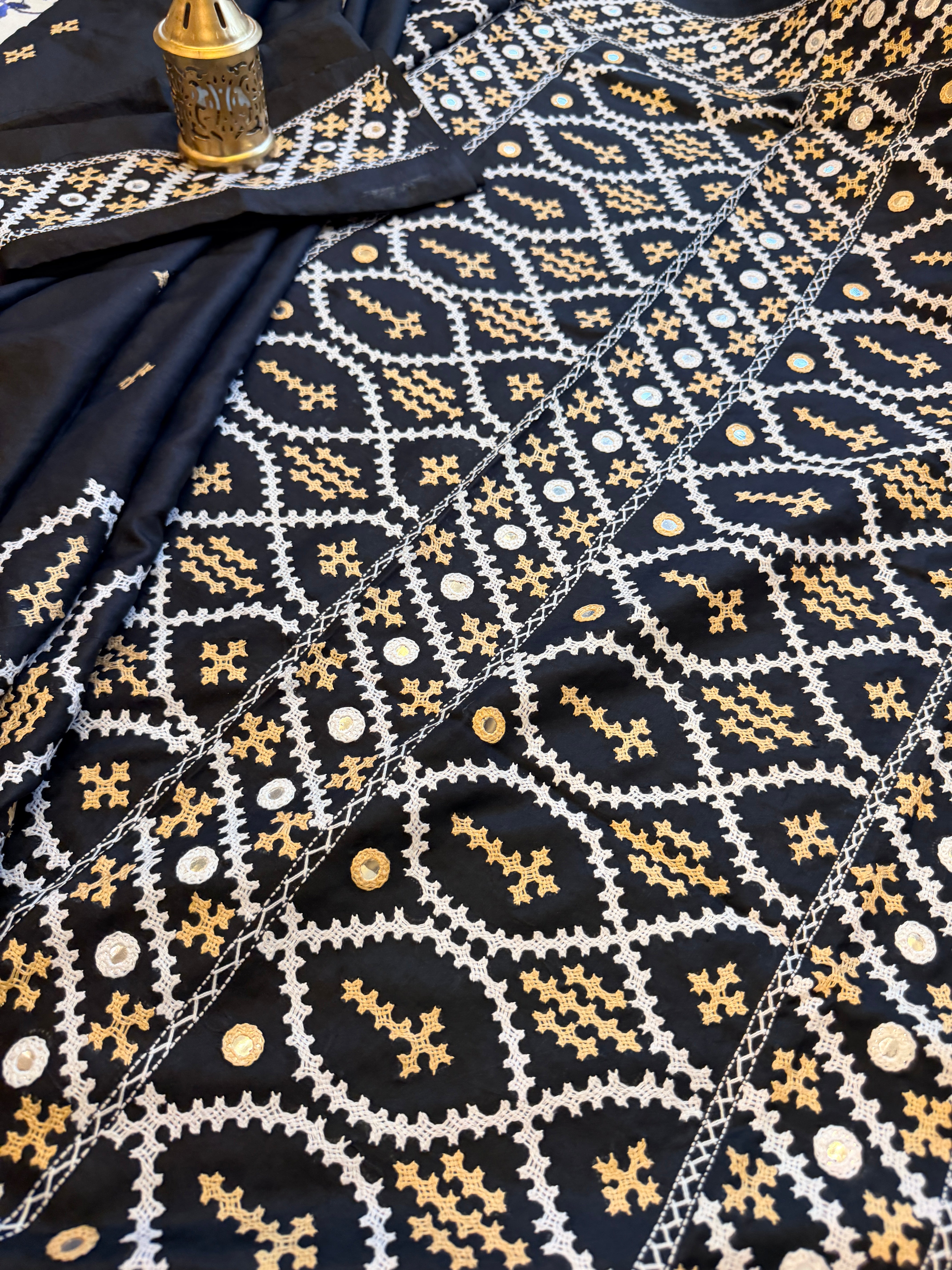 Kantha Stitch Saree
