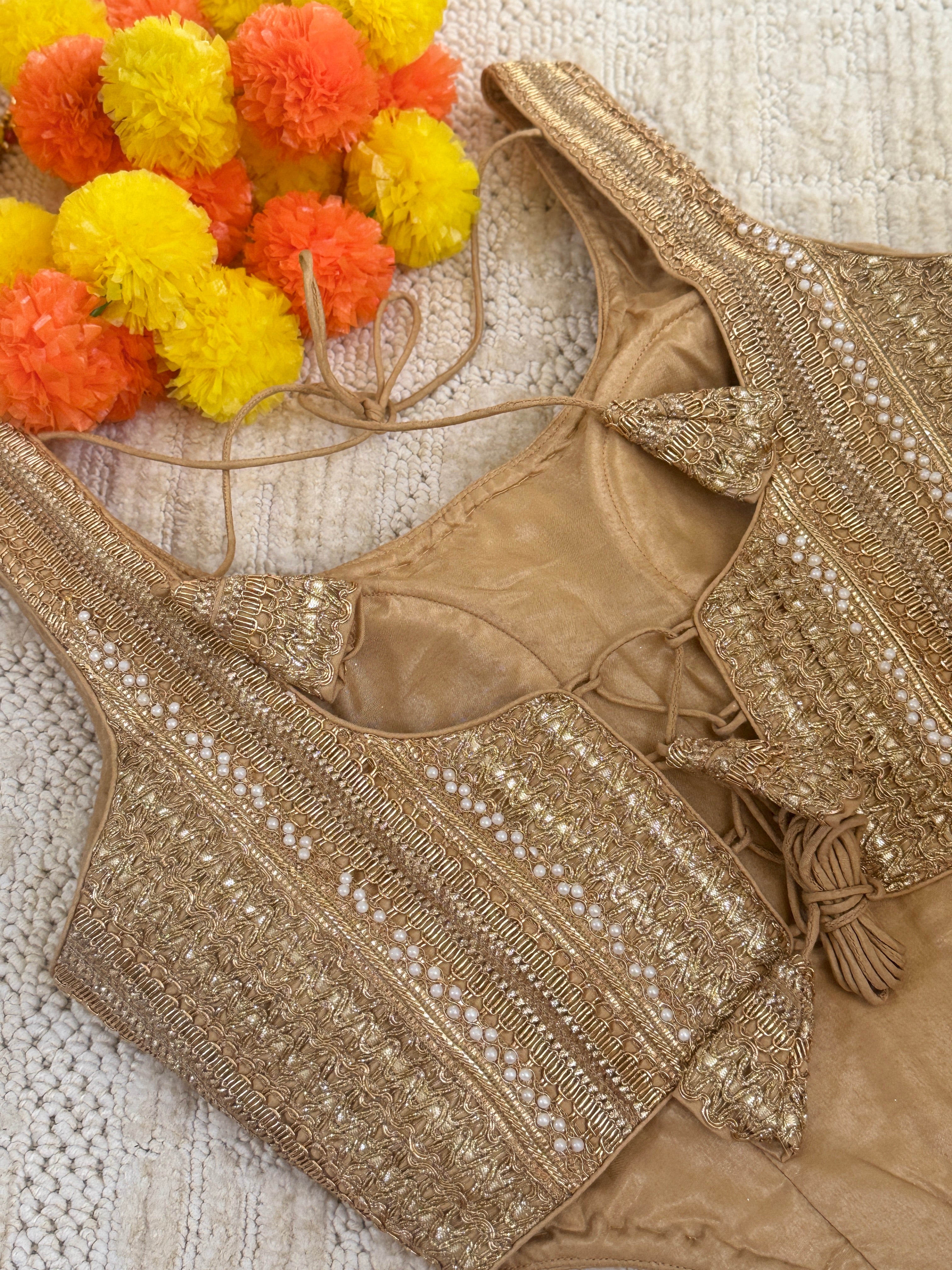 Corset Raw Silk Blouse