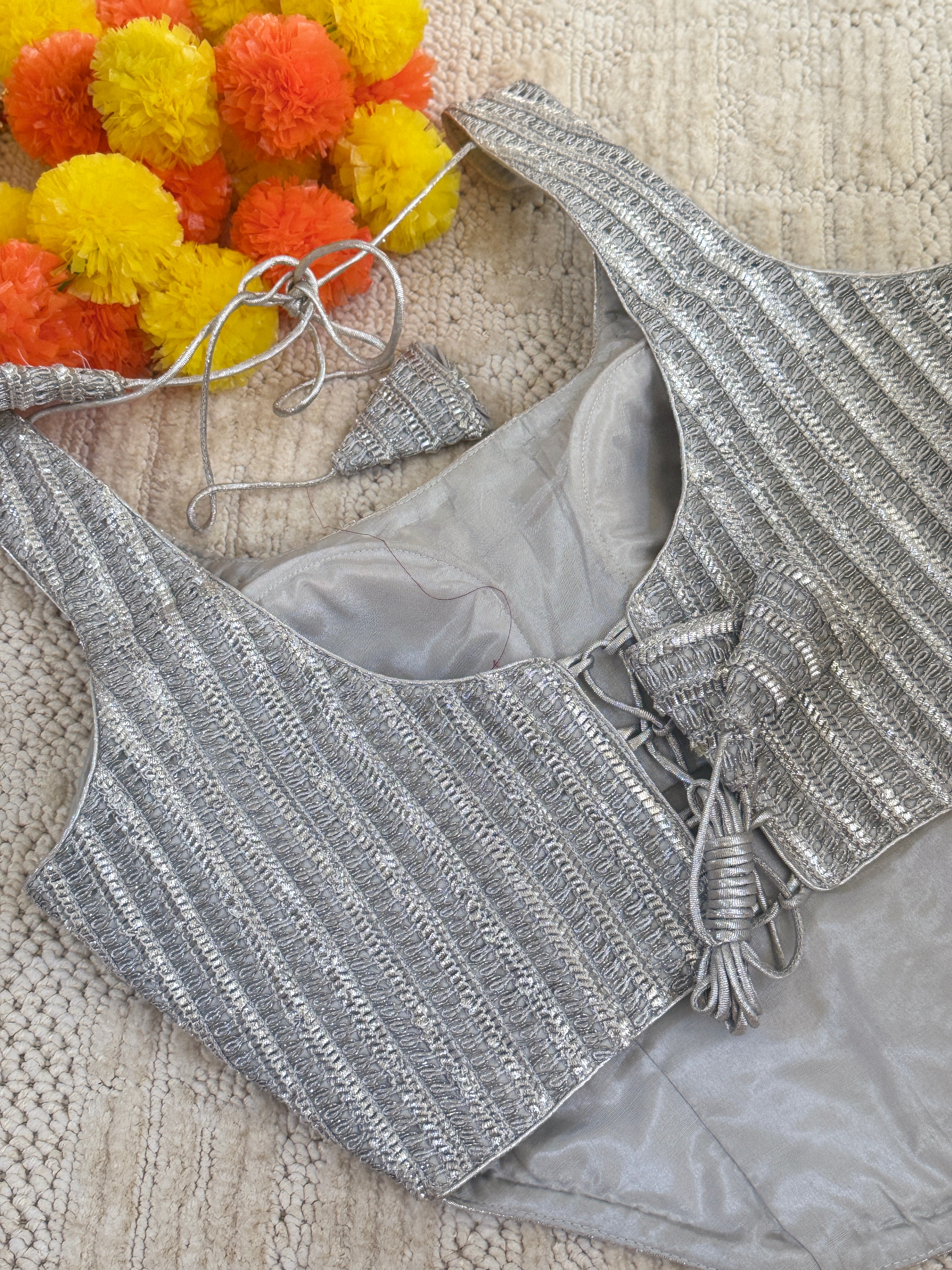 Corset Raw Silk Blouse