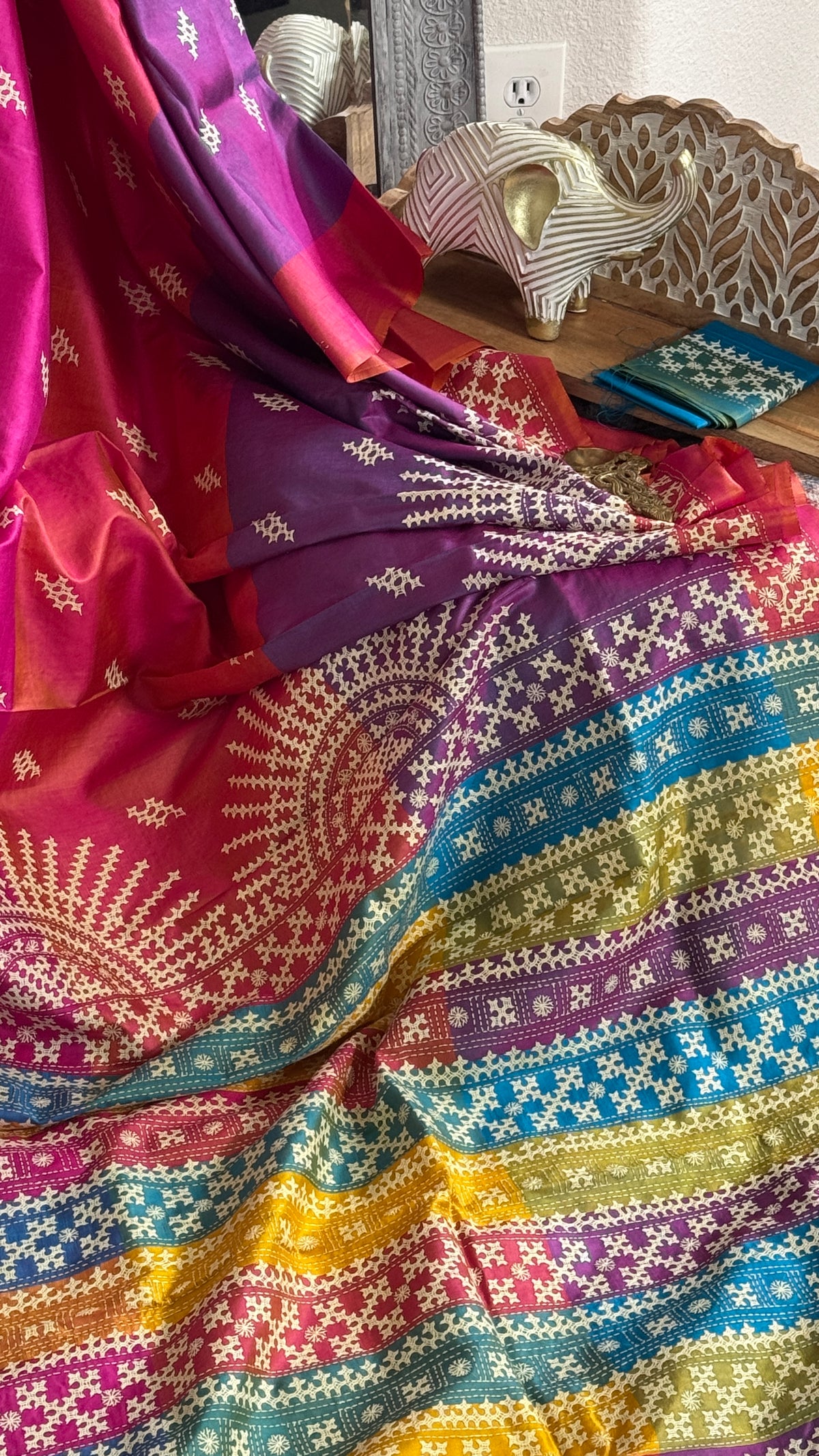 Kantha Stitch Saree