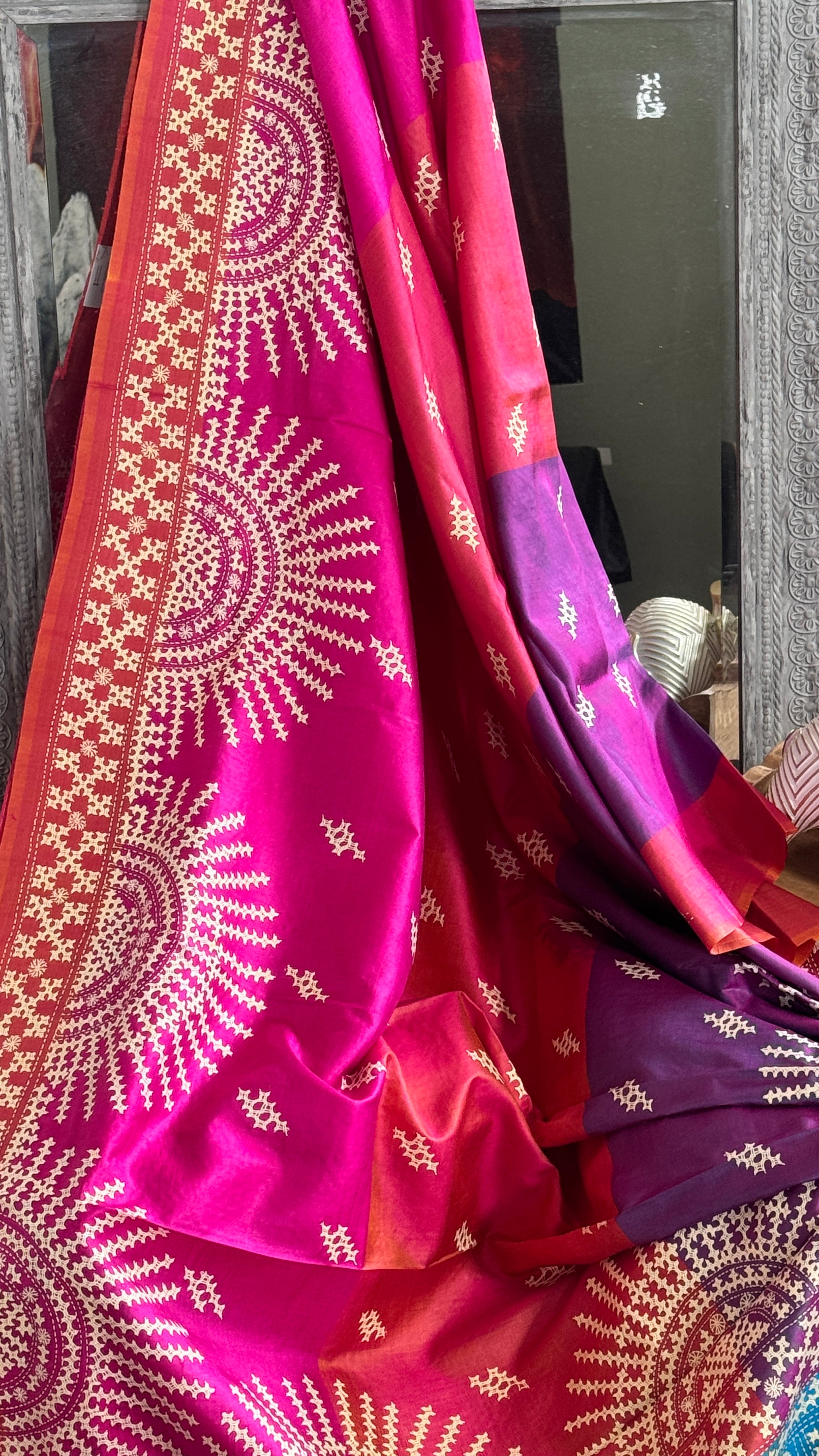 Kantha Stitch Saree