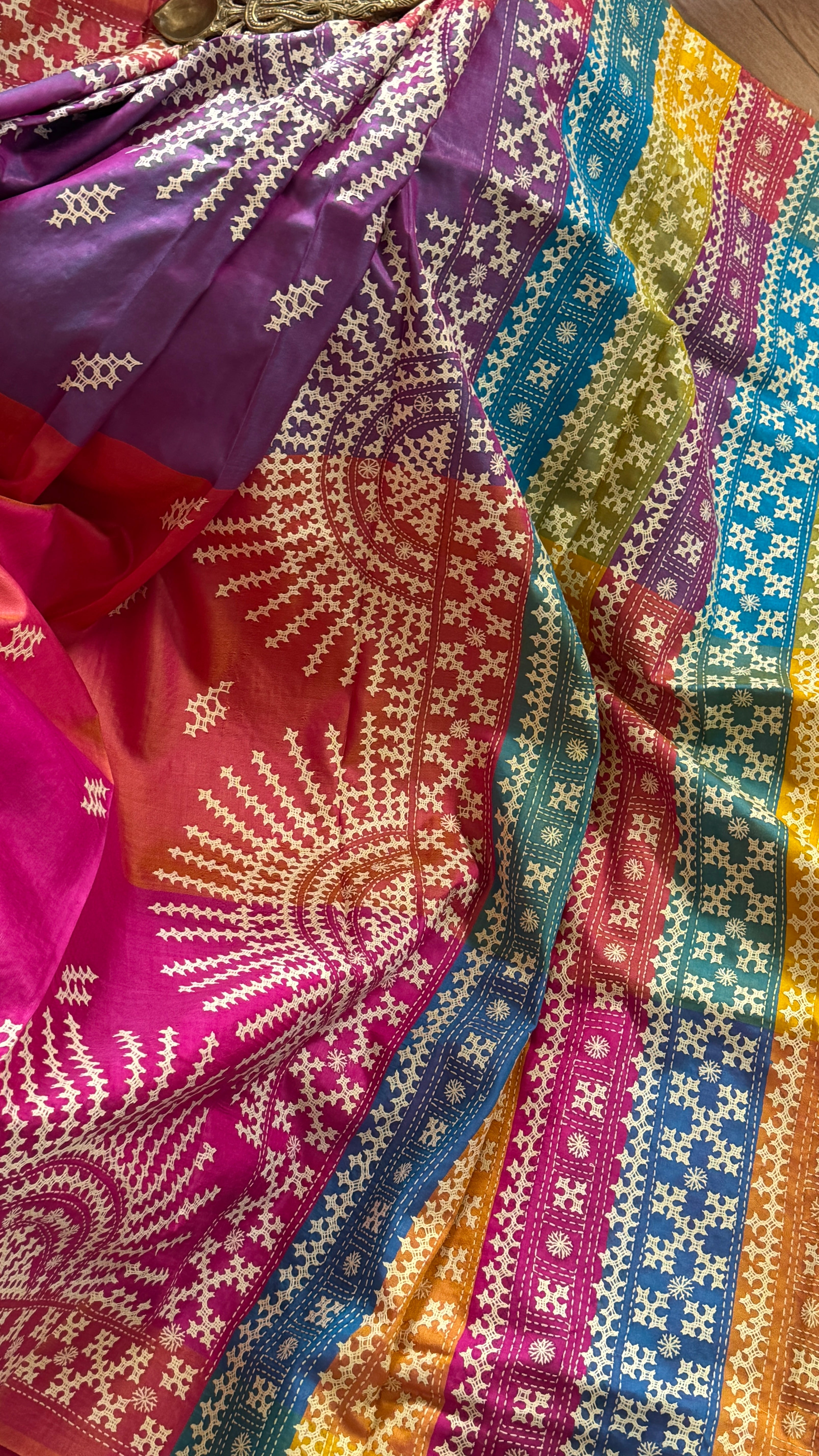 Kantha Stitch Saree