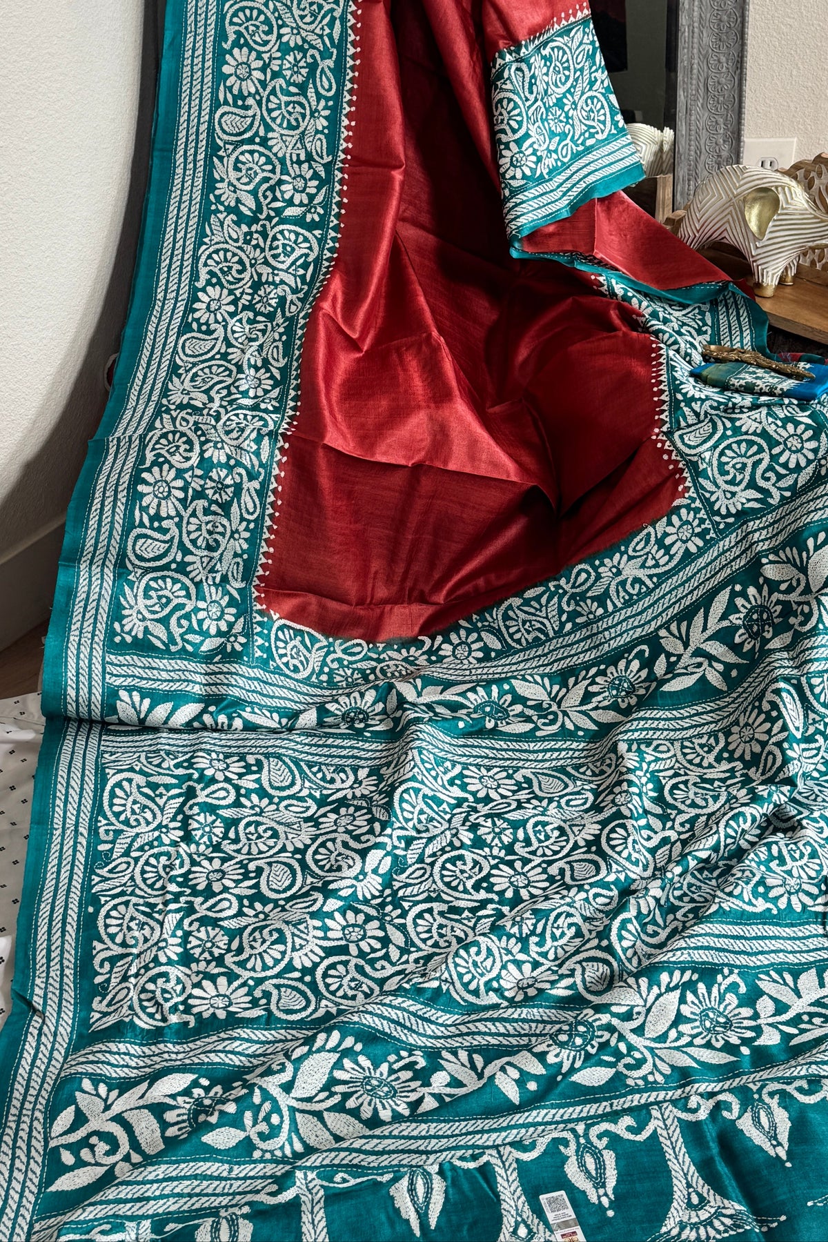 Kantha Stitch Saree
