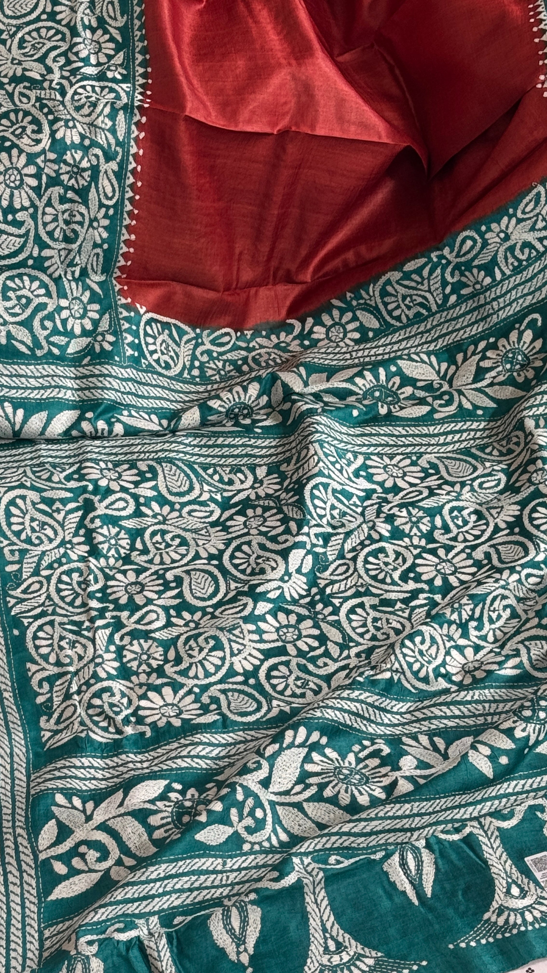 Kantha Stitch Saree