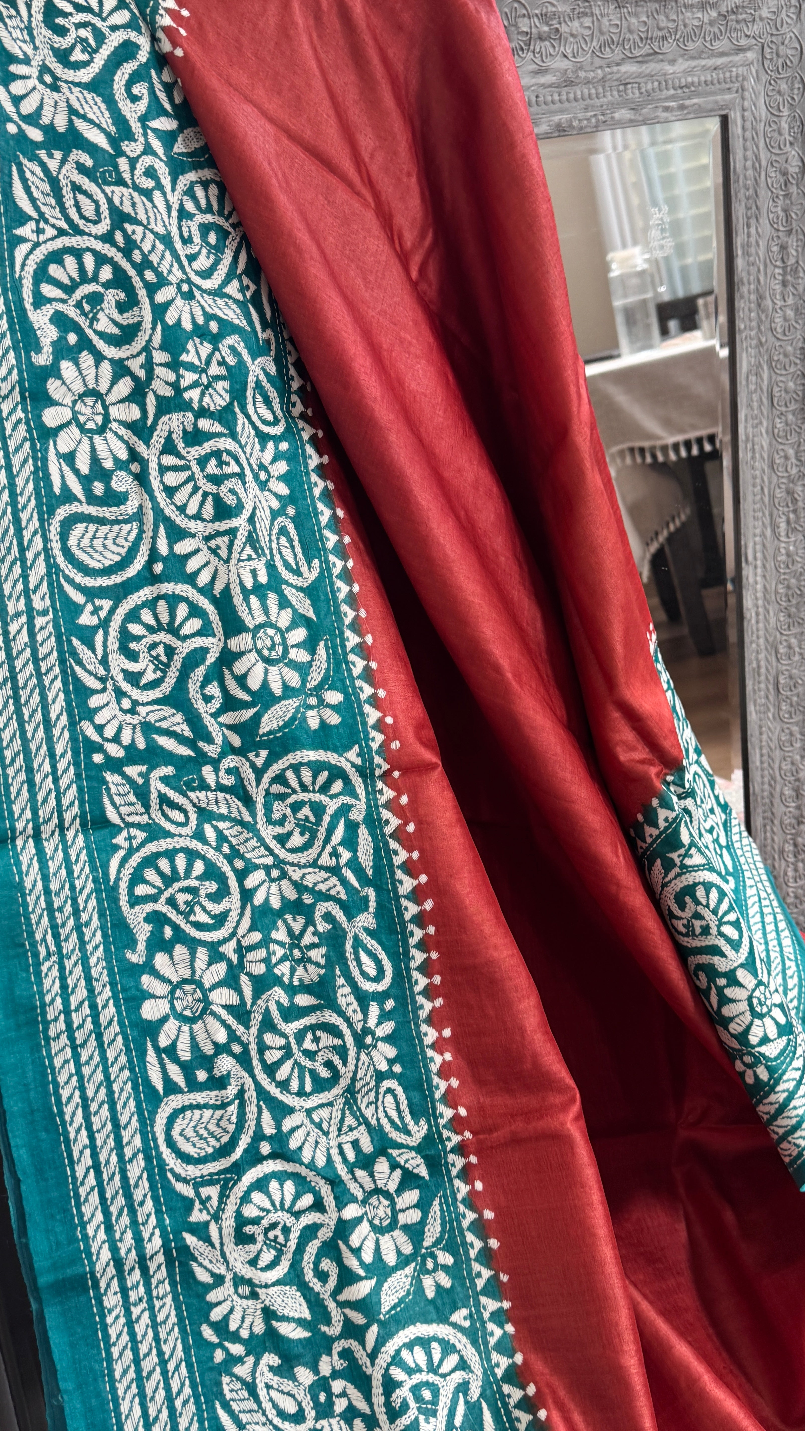 Kantha Stitch Saree