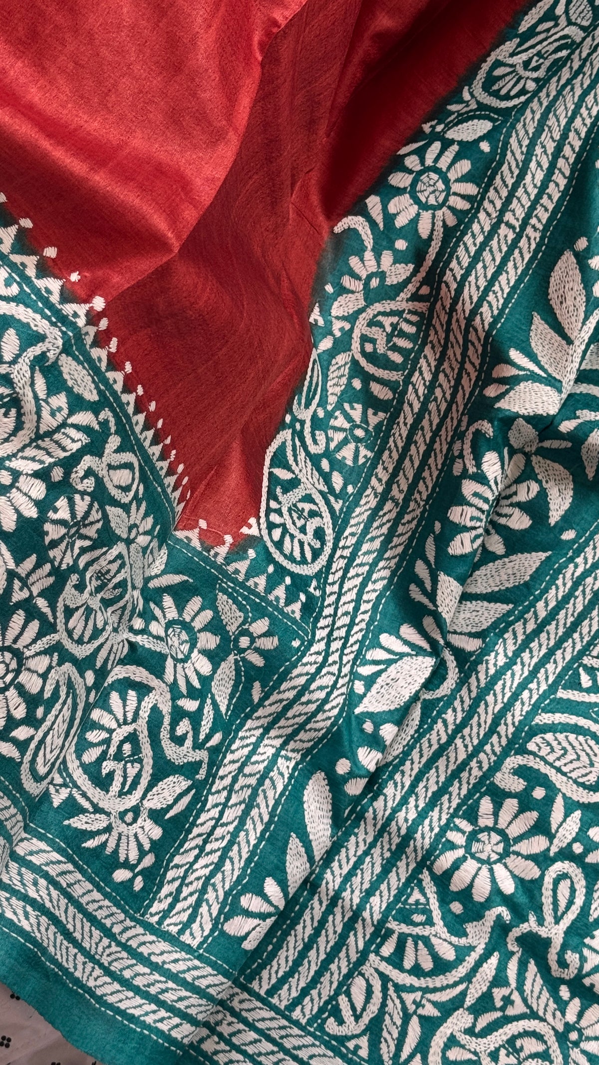 Kantha Stitch Saree
