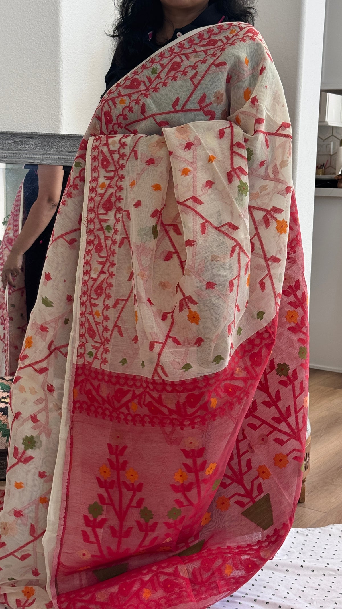 Jamdani Muslin Saree