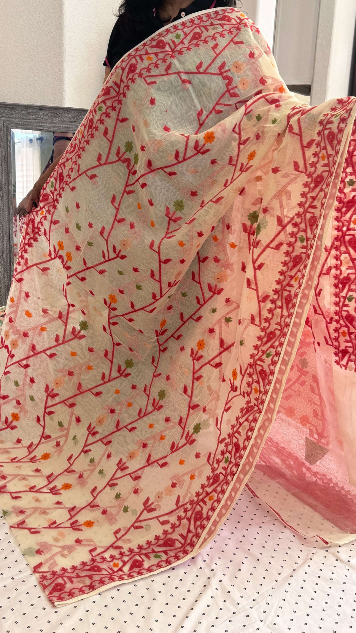 Jamdani Muslin Saree