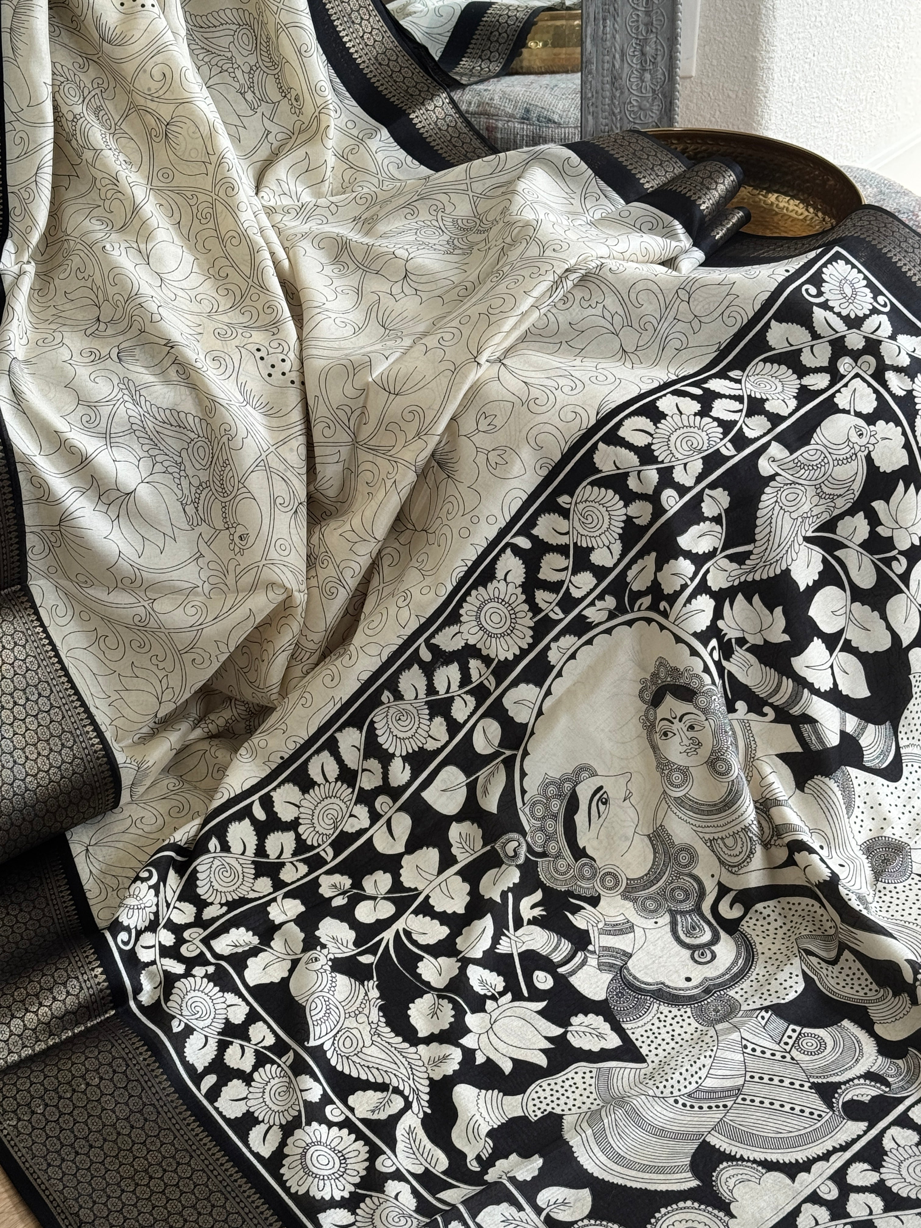 Satin Soft silk Printed saree