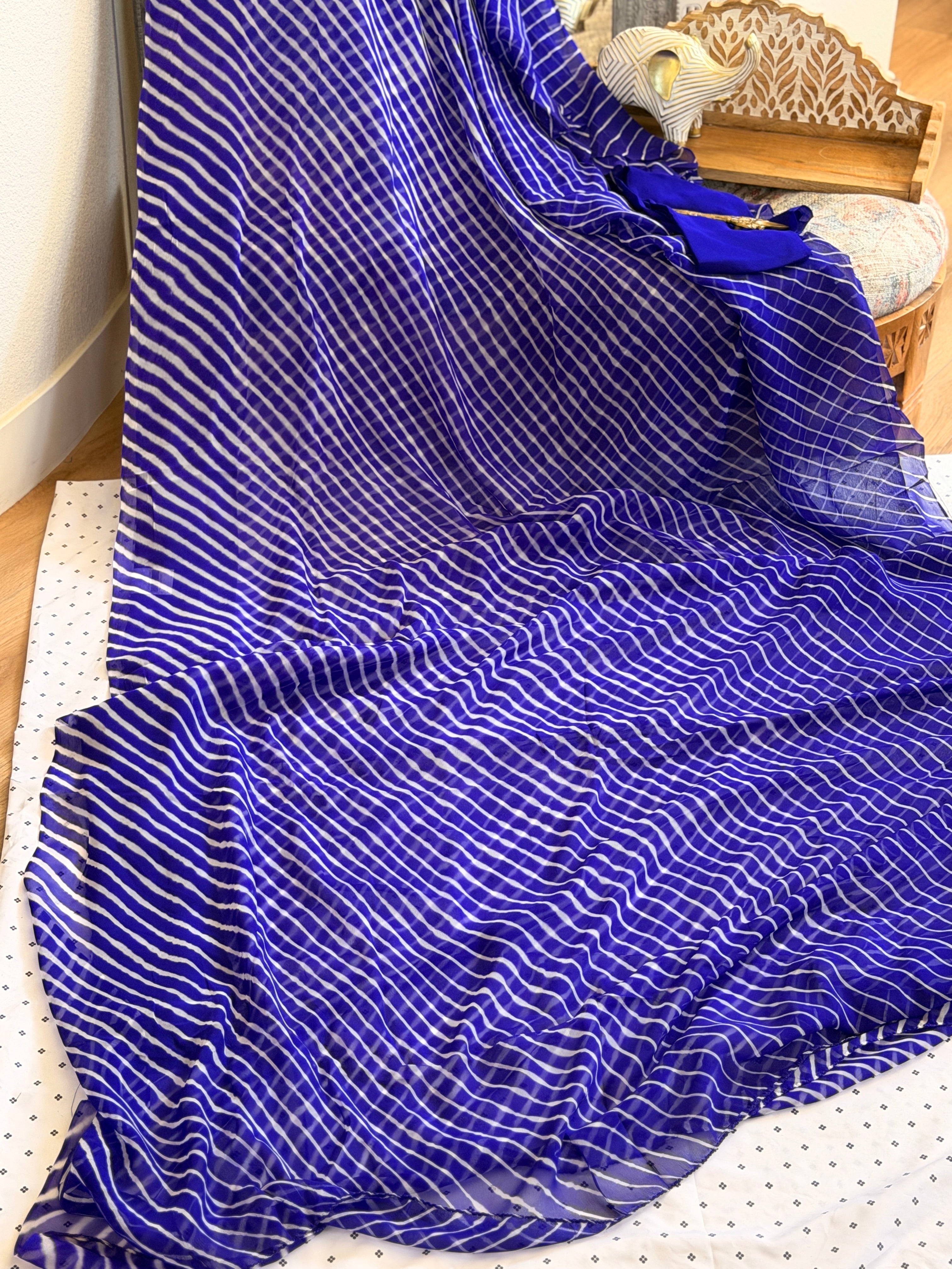 Chiffon Leheriya Saree