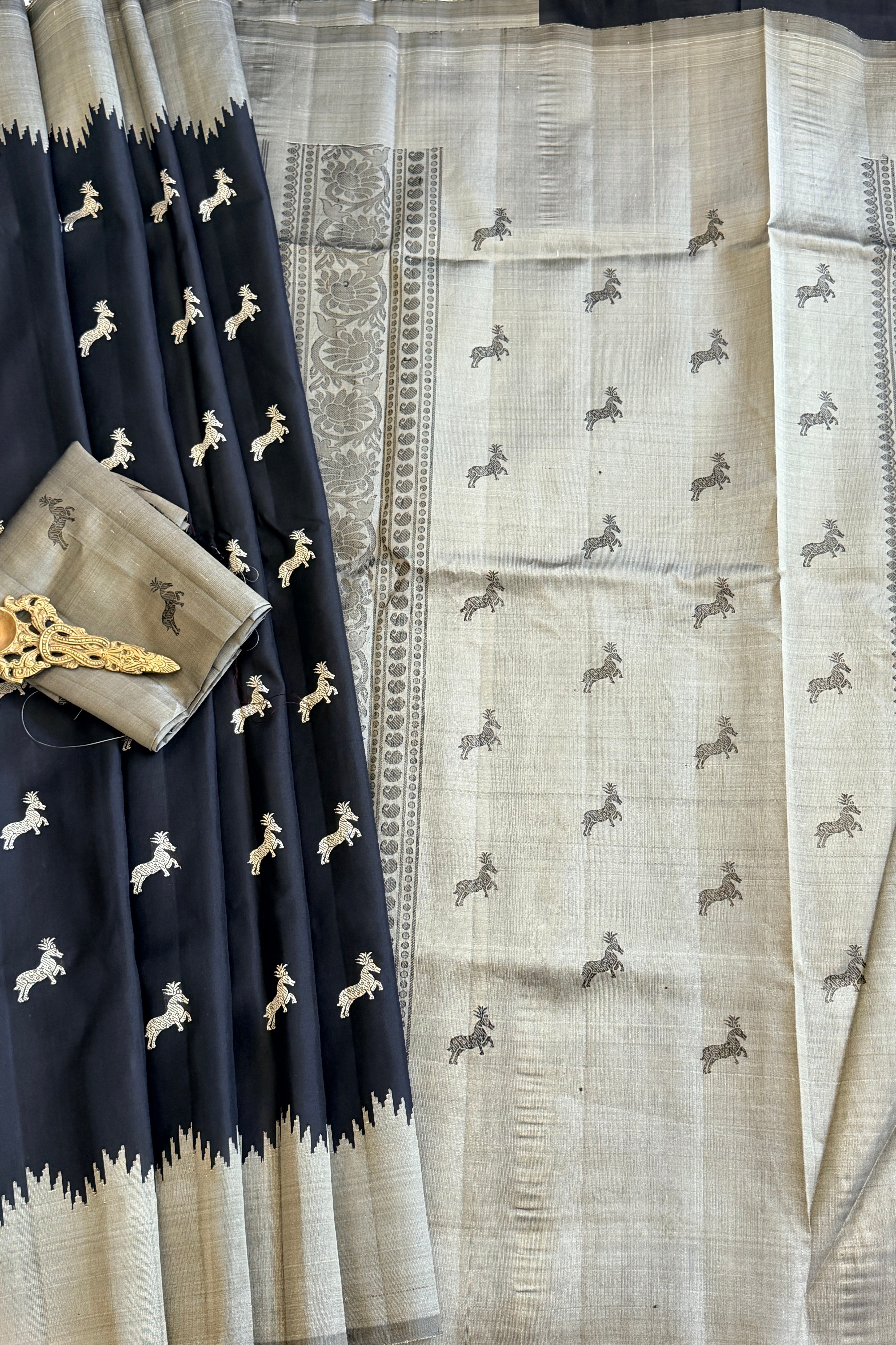 Kuttu Gadwal Pure Silk Handloom Saree