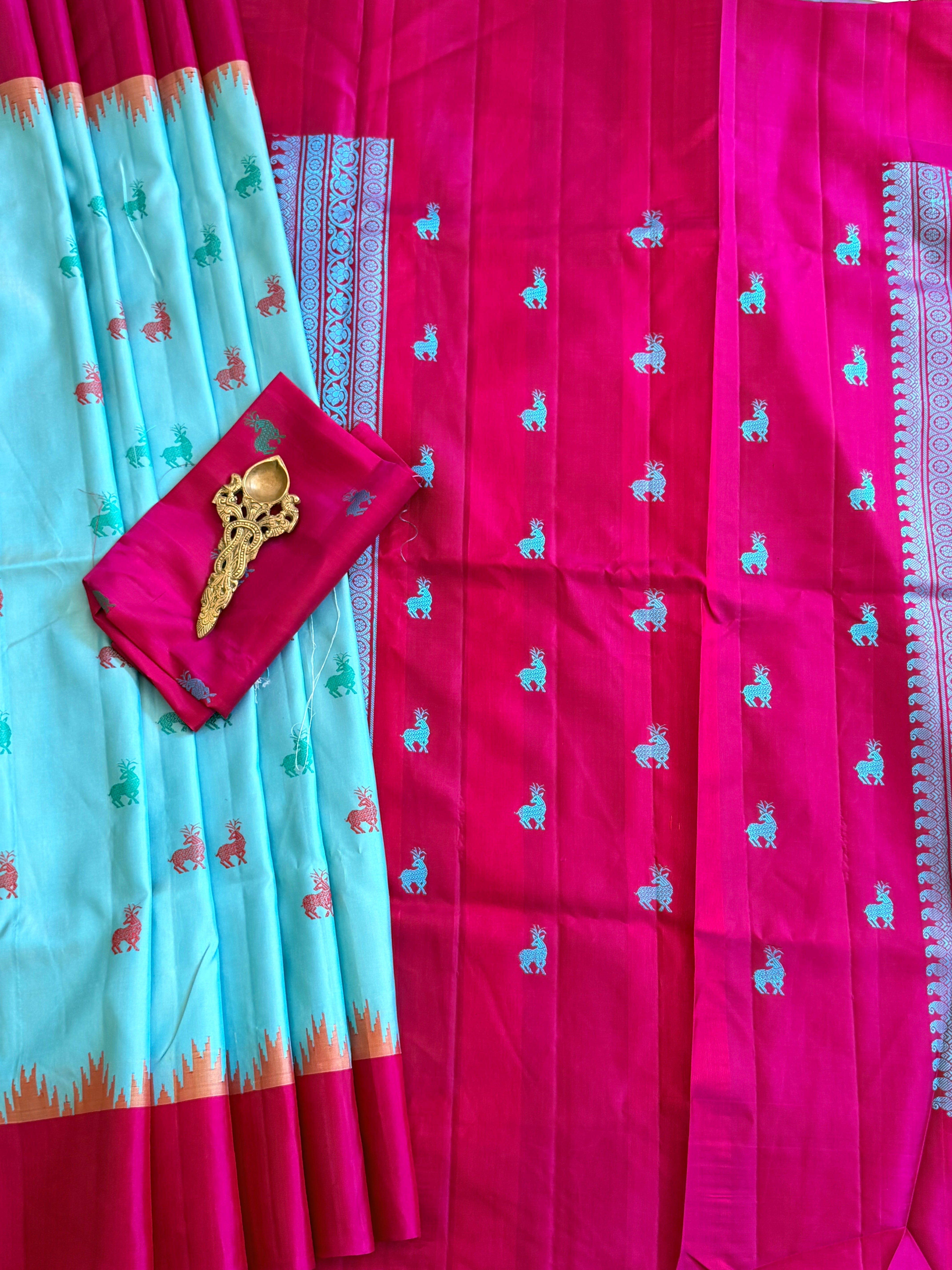 Kuttu Gadwal Pure Silk Handloom Saree