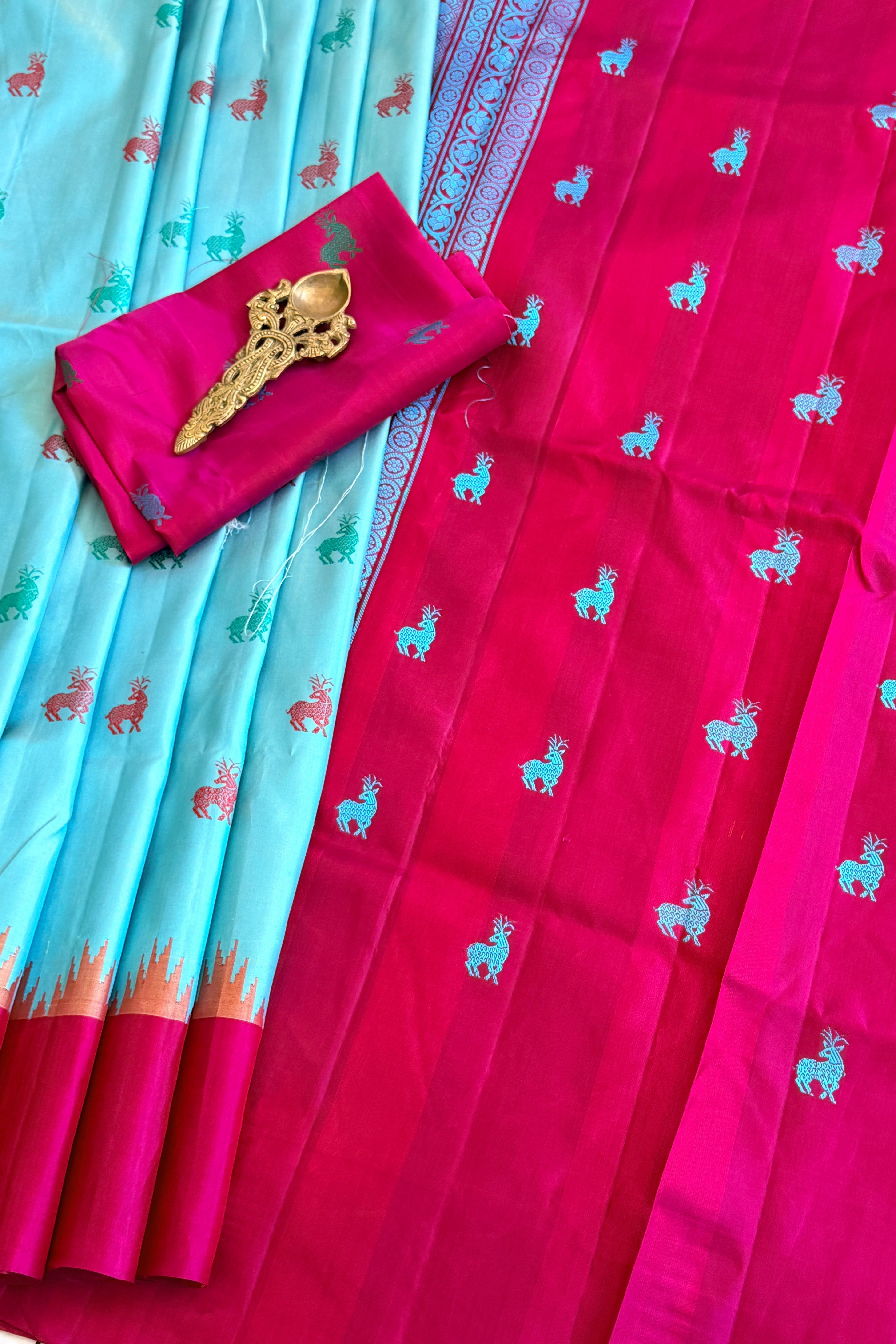 Kuttu Gadwal Pure Silk Handloom Saree