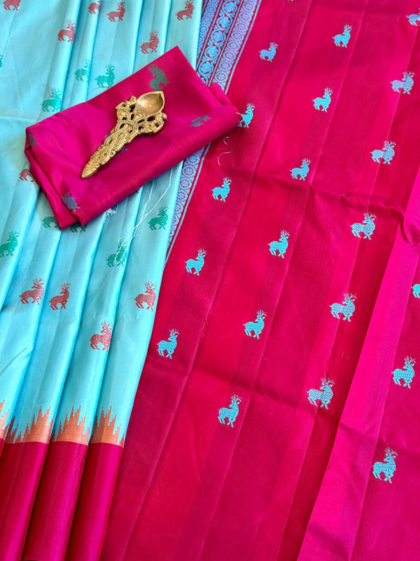 Kuttu Gadwal Pure Silk Handloom Saree