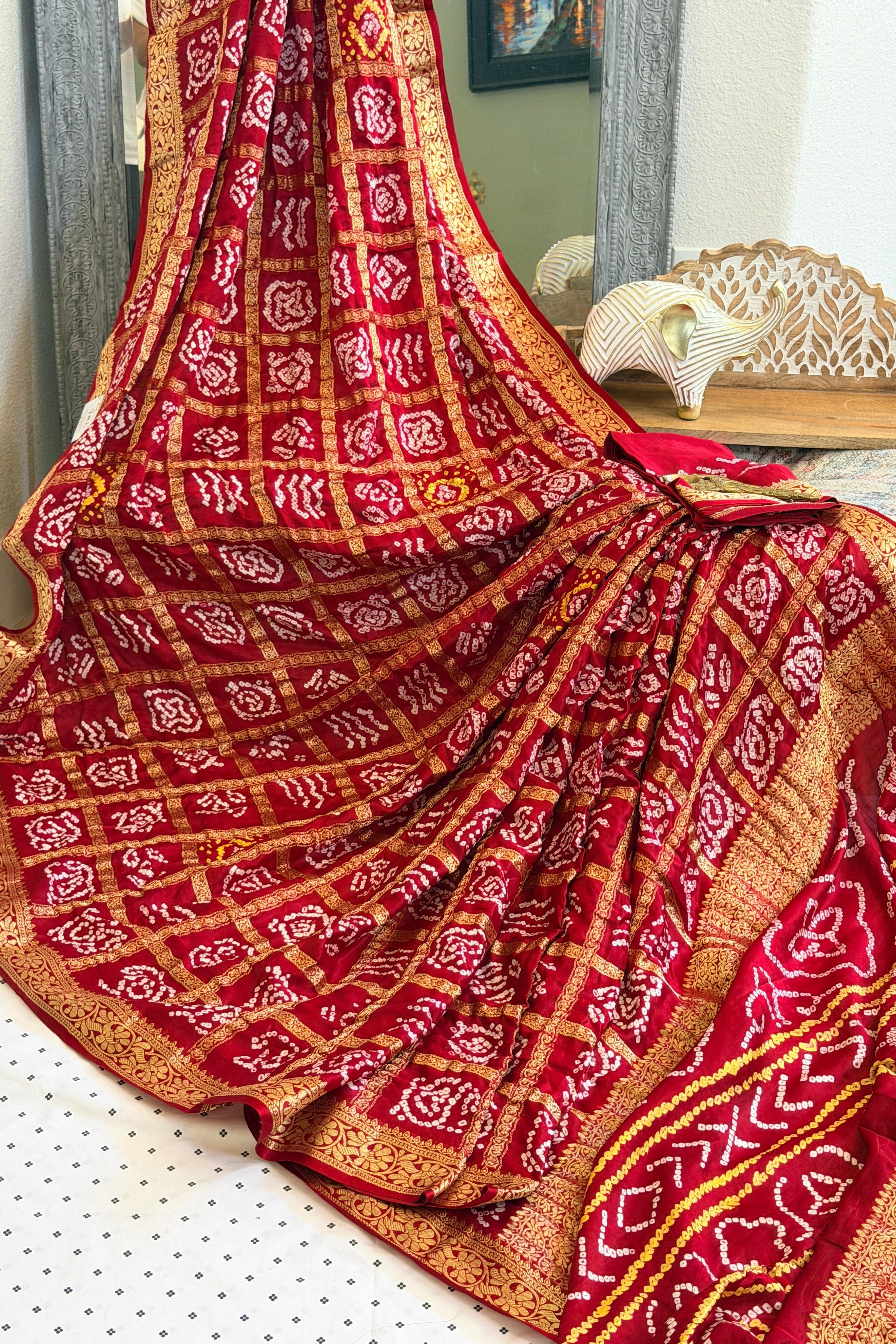 Bandhani Nakshi Gharchola Saree