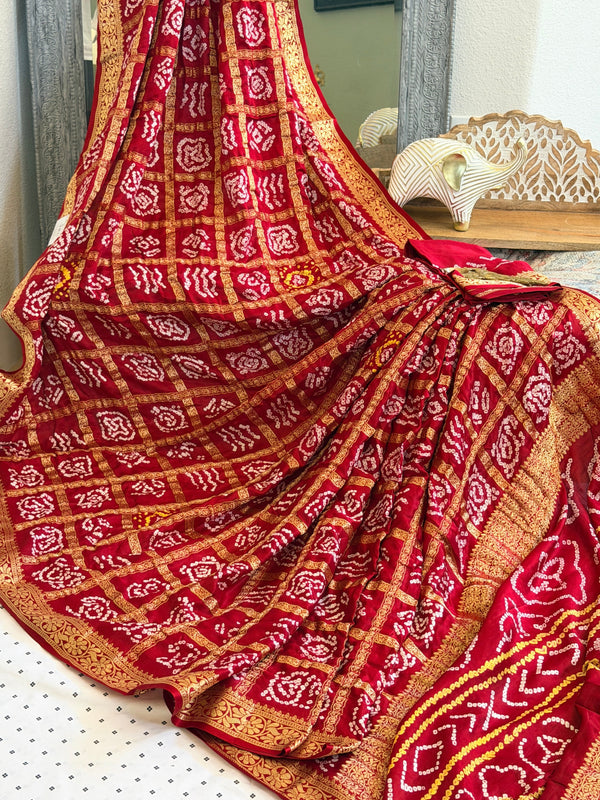 Bandhani Nakshi Gharchola Saree
