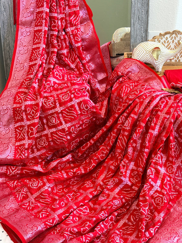 Bandhani Nakshi Gharchola Saree