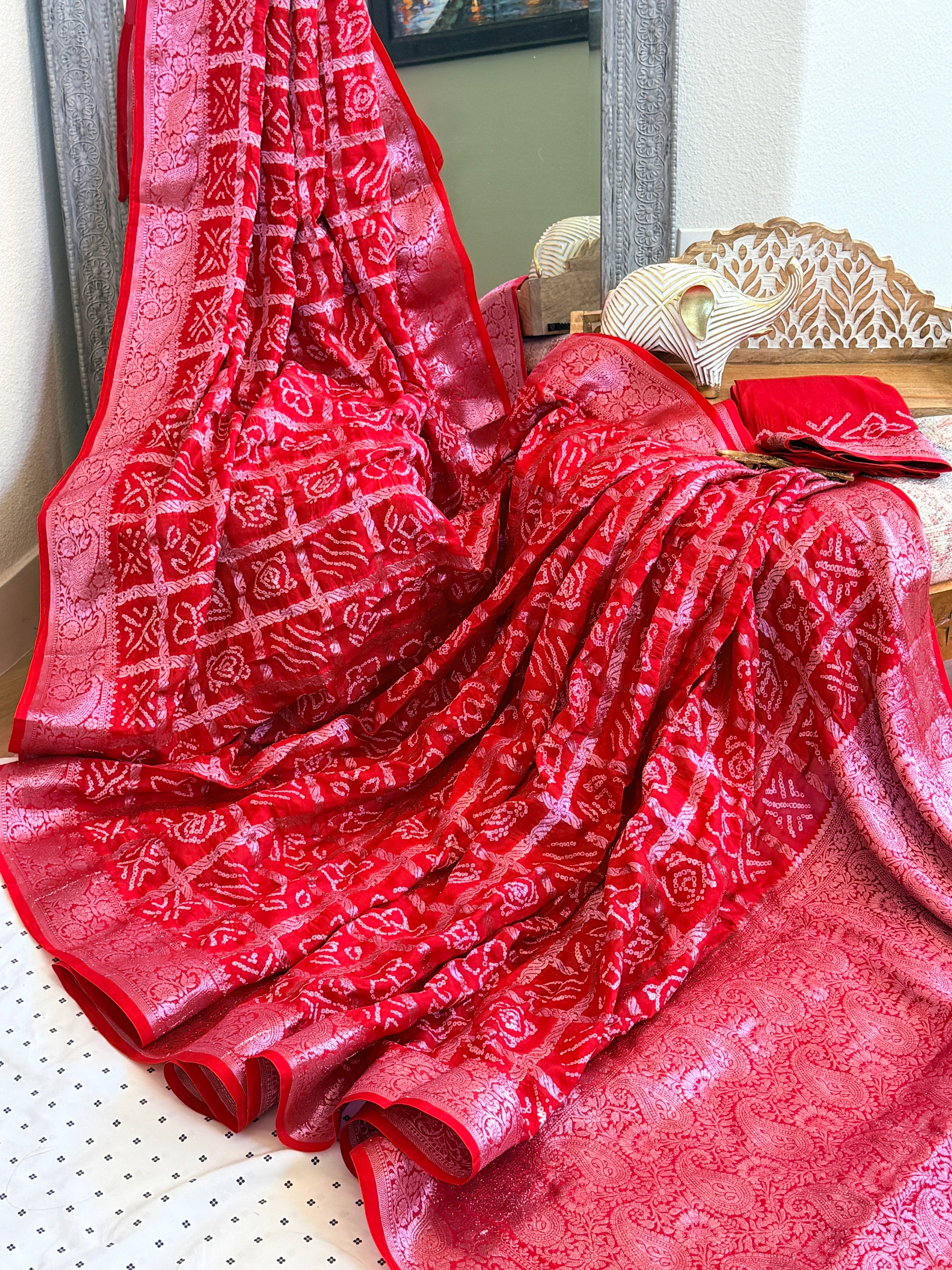 Bandhani Nakshi Gharchola Saree
