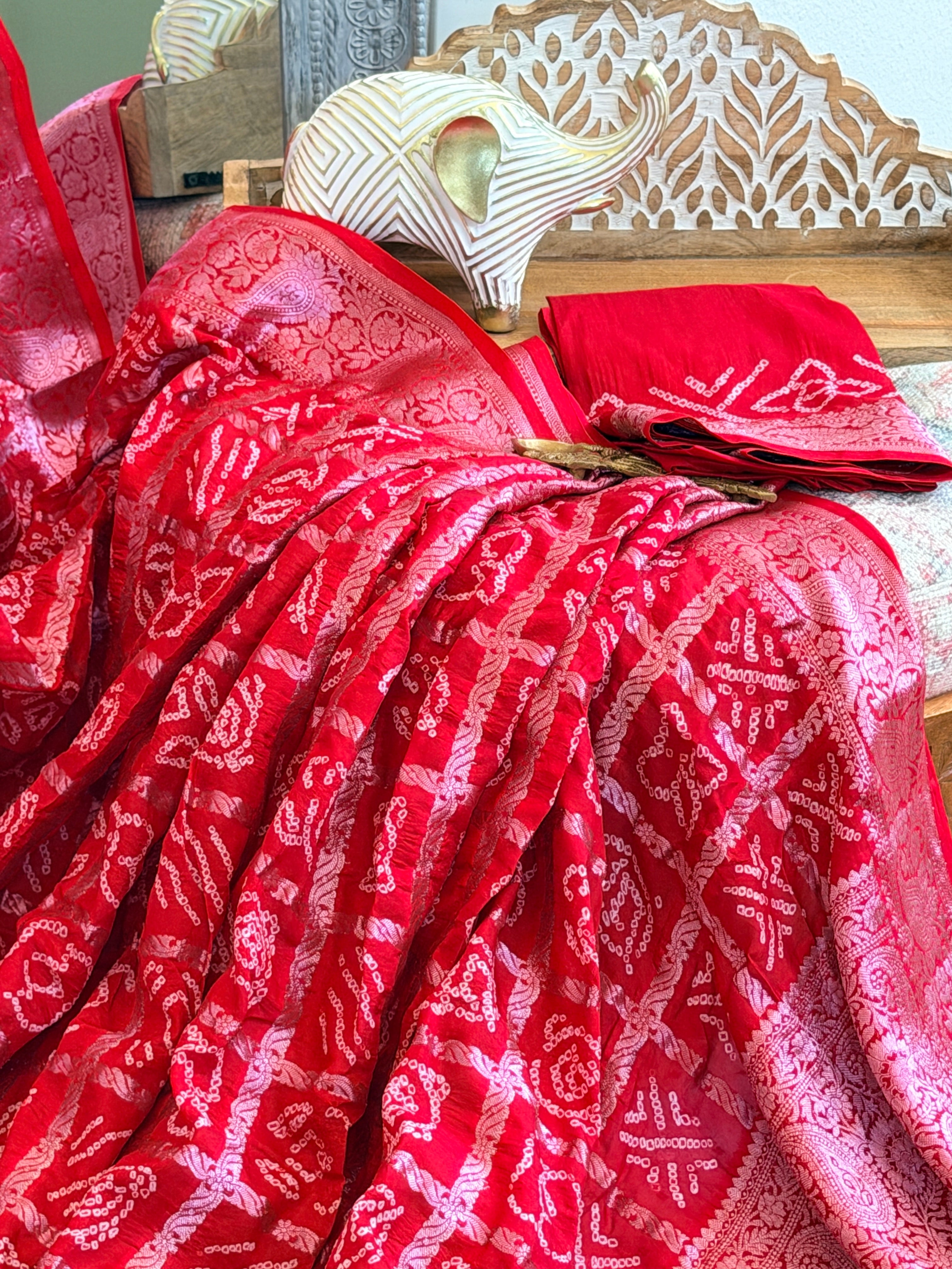 Bandhani Nakshi Gharchola Saree